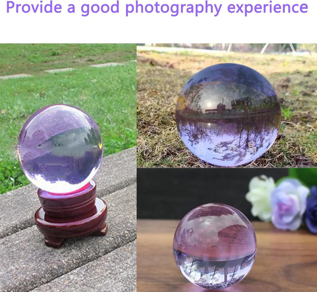 2 Stücke Kristallkugel, Kristallkugel mit Ständer, Glaskugel Kristall Deko, Für Heimdekoration und Fotografie