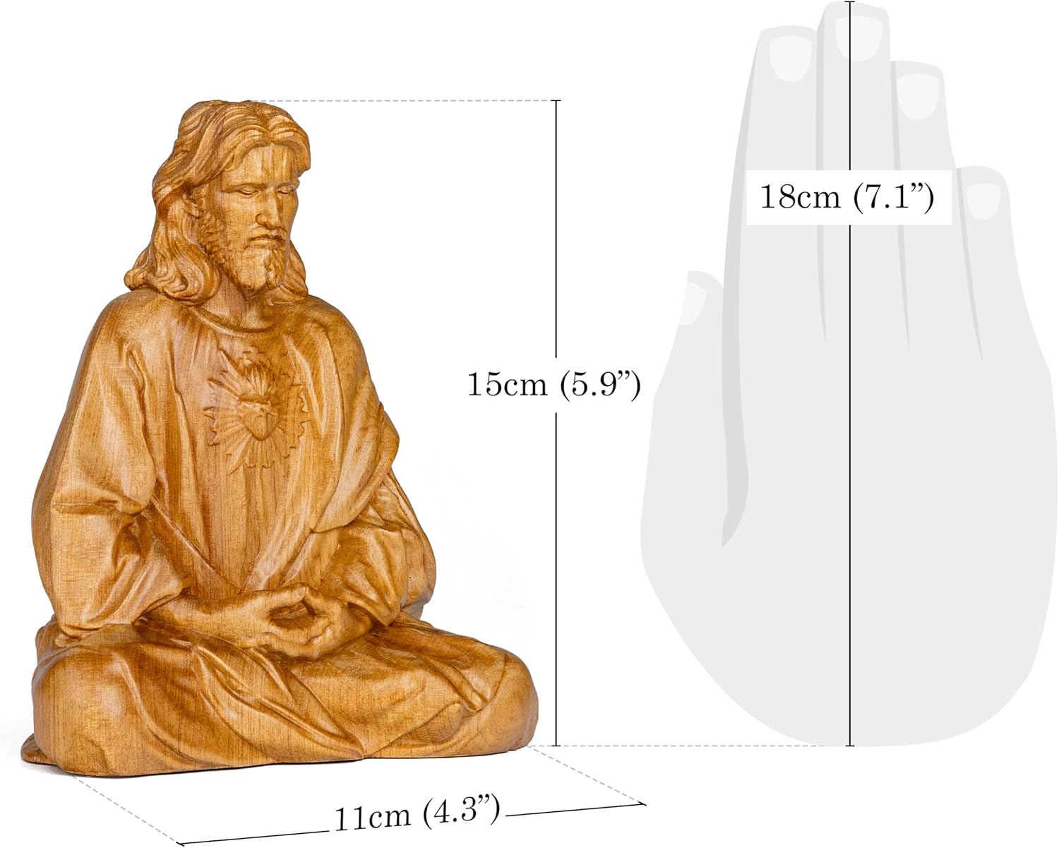 Jesus Christ Statue, Catholic Gifts Women and Men, Meditation Accessories, Christian Decor, Religious Gifts, Small Jesus Figurine, Spiritual and Zen Decor