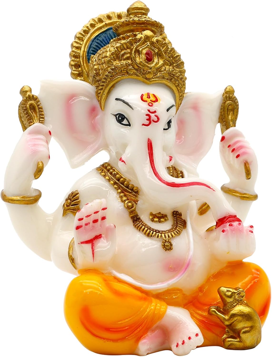 Hindu Lord Ganesha Idol - India God Ganesha Statue Diwali Gifts Indian Puja Items Home Temple Mandir Pooja Decor Car Decor Indian Wedding Diwali Birthday Gifts Yoga Room Altar