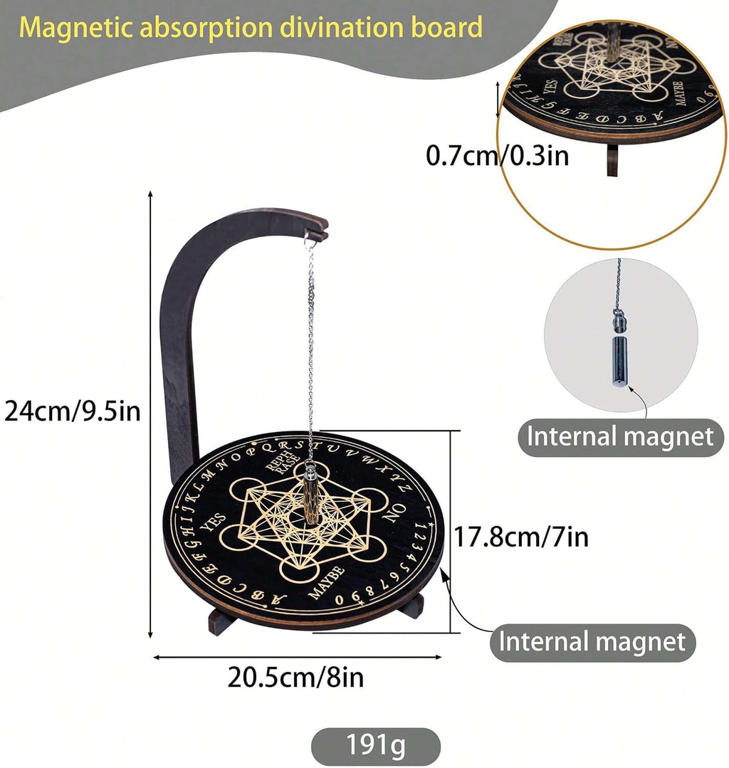Magnetic Divination Stand, a Divination Stand with Constellation Design. It is a Magnetic Divination Tool for Exploring the Future and Assisting in Decision-Making. (Metatron’s Cube)