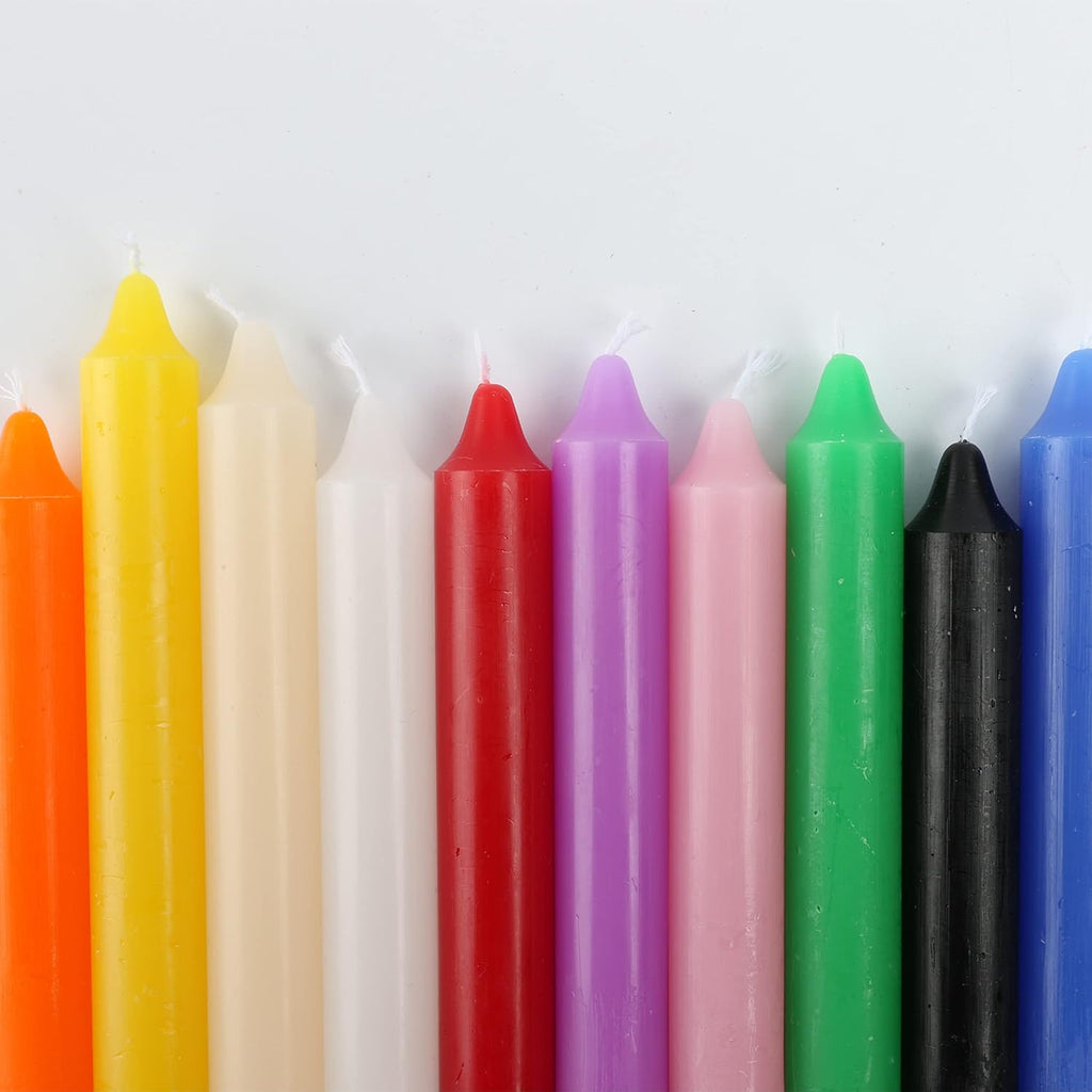 Stabkerzen Blau, Leuchterkerzen 16 Stück Ohne Duft Länge 17.5 cm