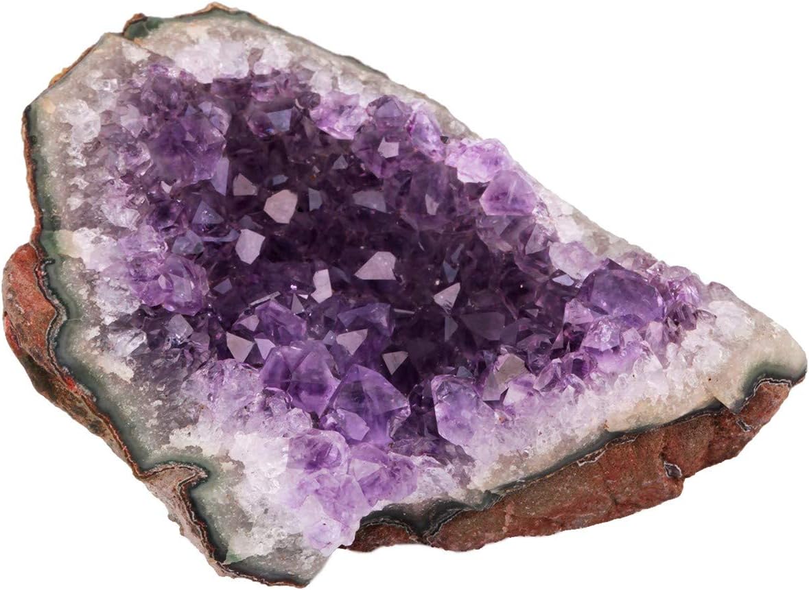 Natürlichen Amethyst Drusensegment Rohstück, Unregelmäßige Naturstück Dekorative Steine Drusenstück, Reiki Heilung Kristall Cluster Specimen Edelstein Fengshui Ornamente