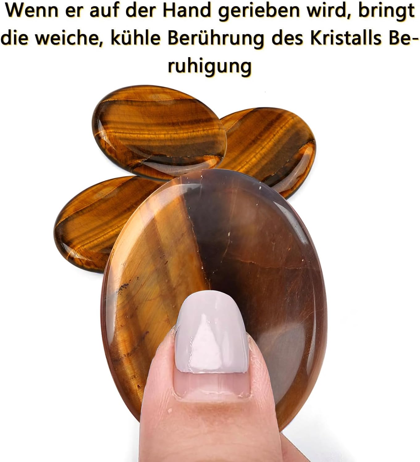 Tiger's Eye Lucky Stones Crystals Stones Worry Stone Gemstones for Children Healing Stones Gemstones Chakra Stones for Anxiety Stress Relief Fortune Telling Reiki Healing Meditation