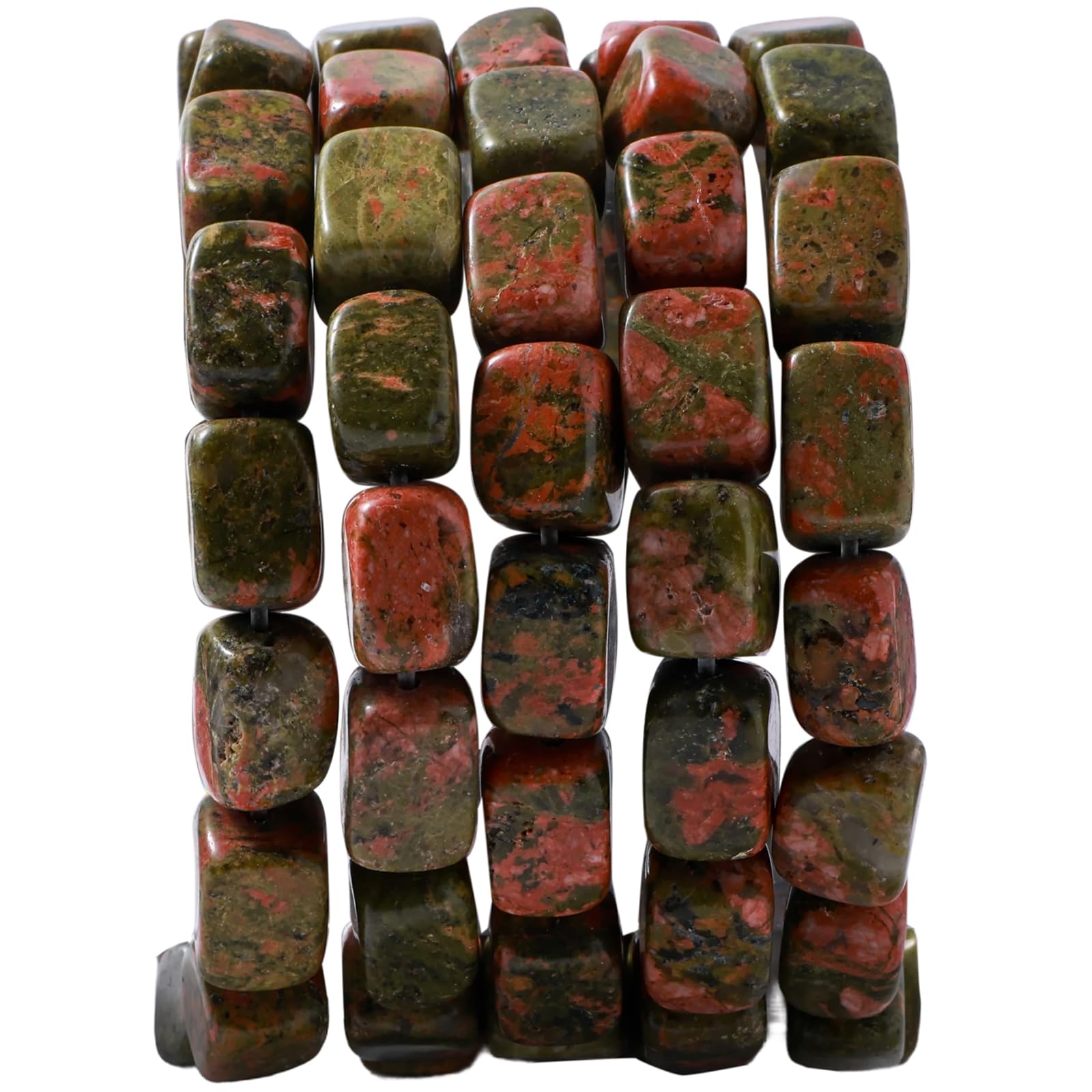 Natural Large Malachite Cube Stone Beads 8x11mm 38cm/str Loose Semi Gemstone Stone Square Beads for Making Bracelets Necklace