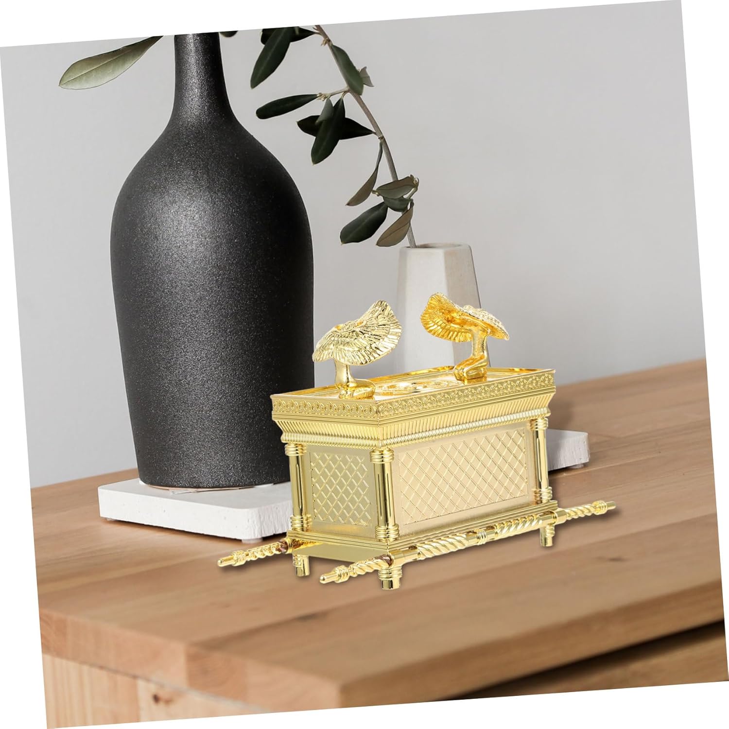 Luxshiny Ark of the Covenant Ornaments Religious Figures Ark Model Prop Religious Party Decorations Sculpture Judaica Zinc Alloy