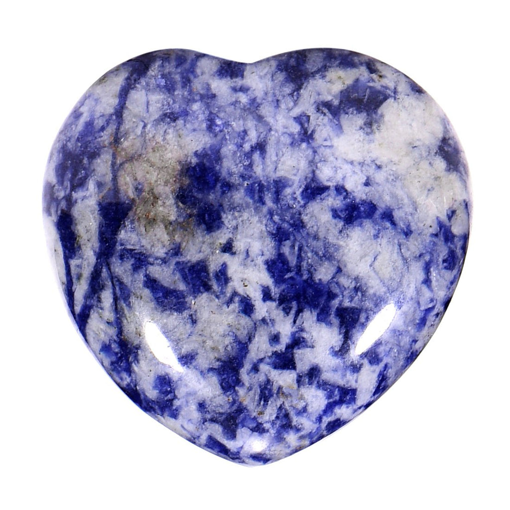 Morella Gemstone Heart Good Luck Charm, Stone Heart to Take with You, 3 cm, in Velvet Bag