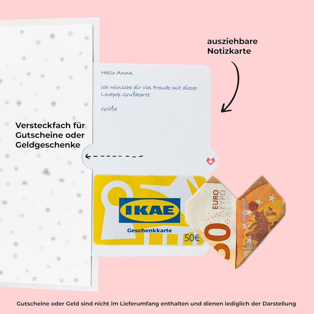 Lovepop® Sternzeichen Widder Geburtstag 3D Pop-Up Karte Geburtstagskarte Zodiac Aries | Hochwertige Gold-Effekte | Fach für Geld & Gutscheine | Premium-Umschlag