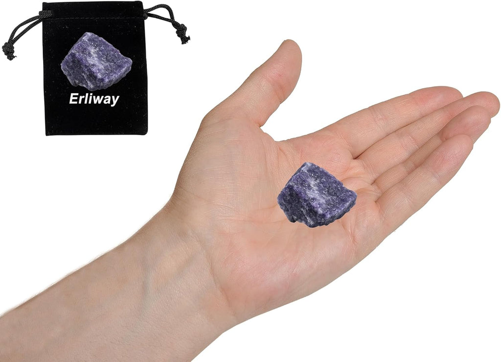 Lepidolite Raw Crystals, Large 1.25-2.0 Inch Healing Crystals, Natural Raw Stones, Crystal for Drumming, Cabbing, Fountain Rocks, Decoration, Polishing, Wire Wrapping, Wicca and Reiki