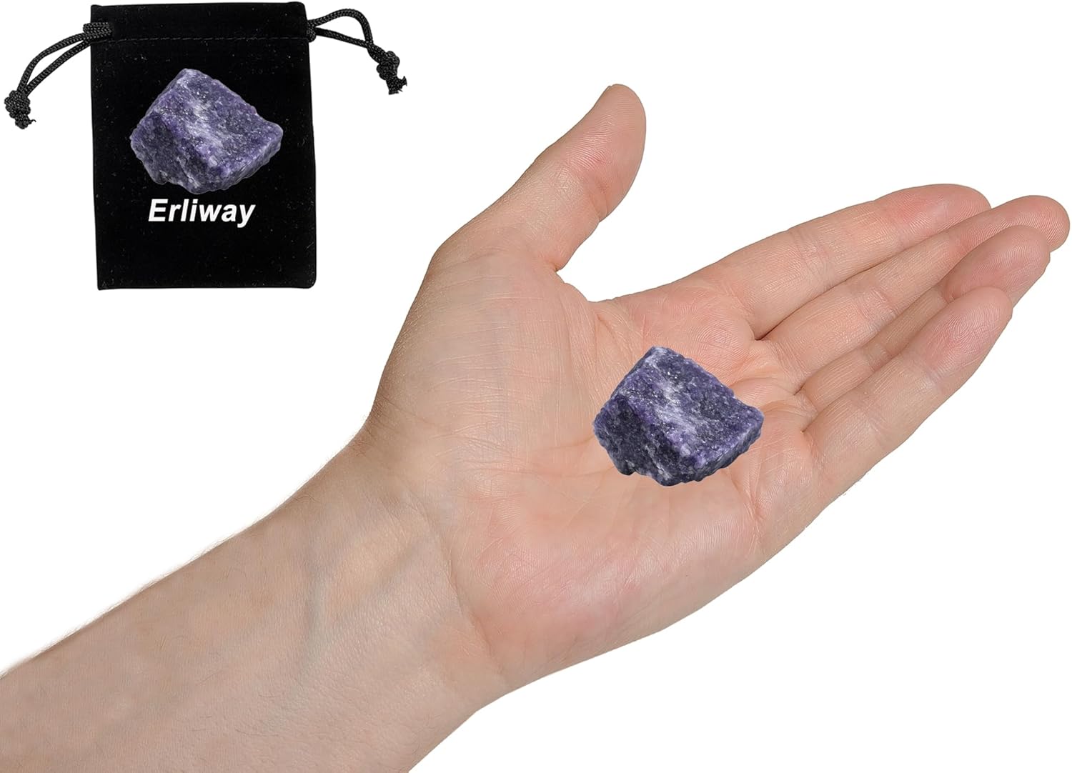 Lepidolite Raw Crystals, Large 1.25-2.0 Inch Healing Crystals, Natural Raw Stones, Crystal for Drumming, Cabbing, Fountain Rocks, Decoration, Polishing, Wire Wrapping, Wicca and Reiki