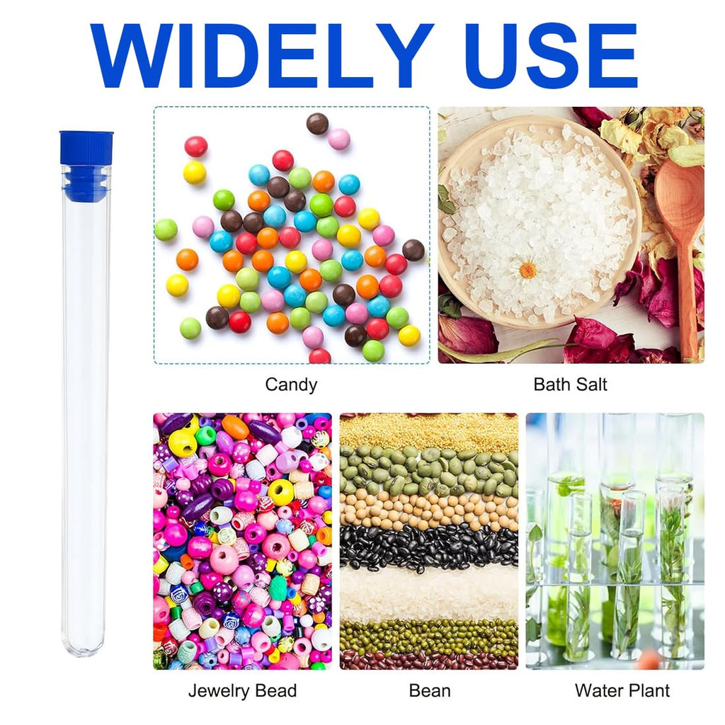 10 Stück 11 x 1.5CM Probenbehälter Reagenzglas,Reagenzglas mit schraubverschluss Reagenzglas Kunststoff Zentrifugenröhrchen, mit Schraubverschluss und Abgestuften für Labor Chemie Experimente