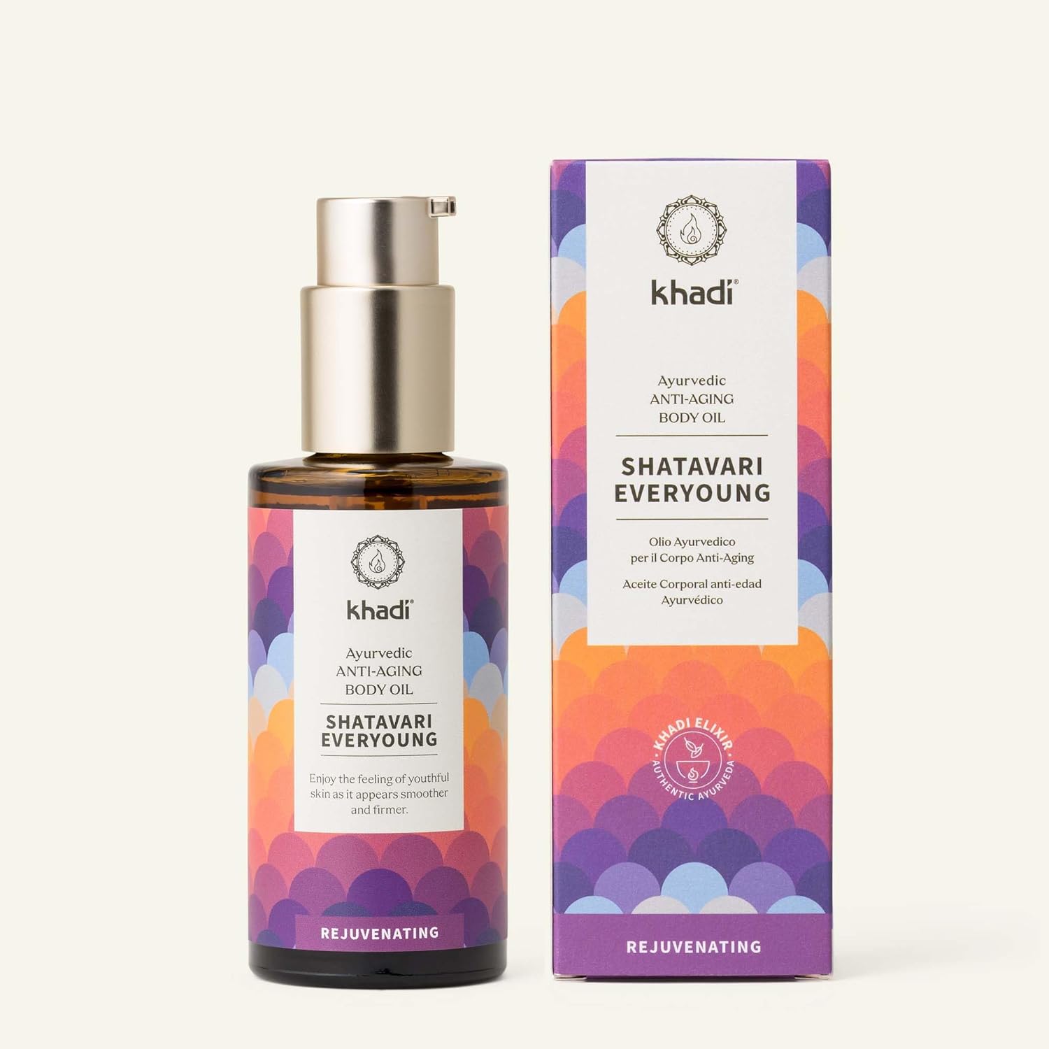 khadi SHATAVARI EVERYOUNG Ayurvedisches Elixier Skin & Soul Oil - Anti-Aging-Öl - strafft & revitalisiert - 100% pflanzlich, natürlich & vegan - 100ml