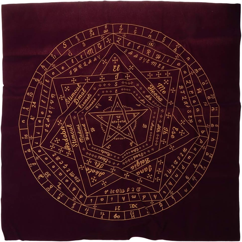 Tischdecke aus der Tarot-Karte, die geheimnisvolle Astrologie Muster Advination Altar Velours-Tuch Teppich Tarot-Karten Spielbrett