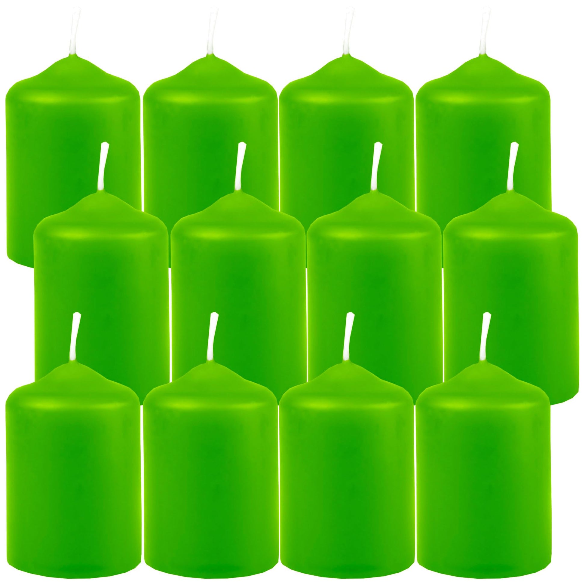 Wachskerzen Stumpenkerzen Braun Ø4cm x 6cm (6 Stück) Teelicht Durchmesser, in vielen Farben - Hergestellt in EU - Kerzen Blockkerzen - Wachs