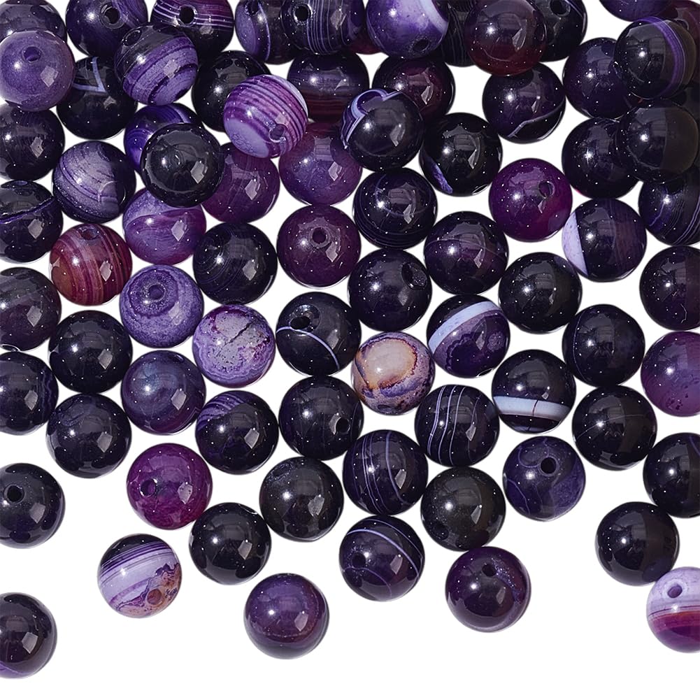 NBEADS Gemstone Beads Kunzite Beads Grade AB Round Natural Beads for Jewellery Making 1 Strand of 49 Pieces 8 mm