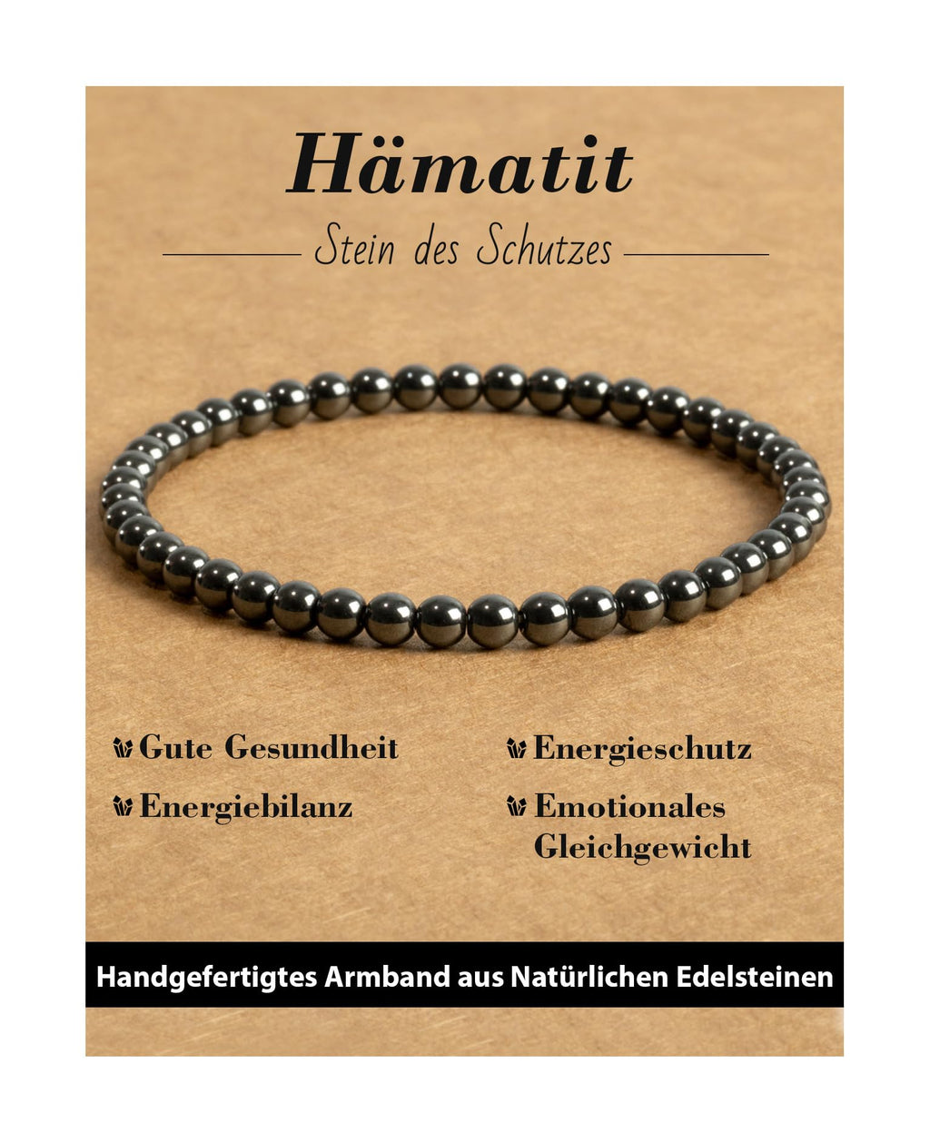 4 mm Stretch Bracelet Made of Real Natural Stone Beads, Healing Stone Bracelet, Yoga Bracelet for Women, Men, Lucky Bracelet, Friendship Bracelet, Replacement Beads Included