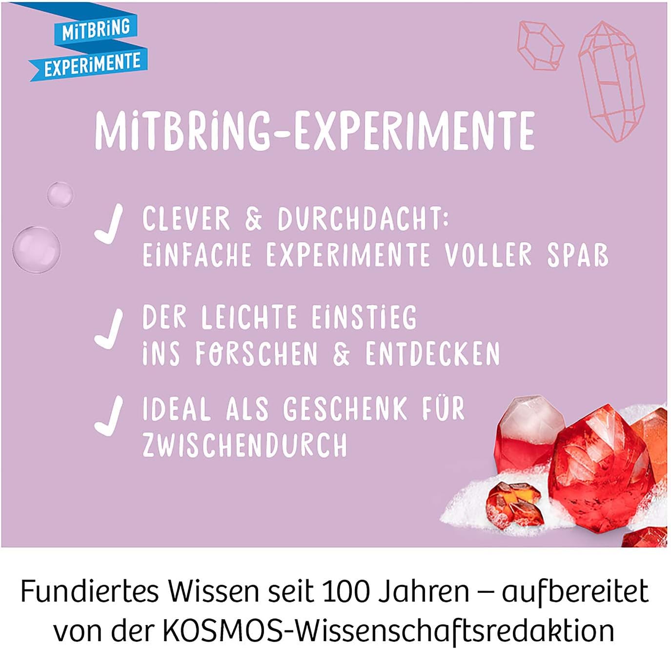 KOSMOS 657925 Kristall-Seife, Schöne Seifen selbst gießen und gestalten, DIY Seifen selbst herstellen, Experimentier-Set für Kinder ab 8 Jahre, Mitbringsel, Geschenk für Kindergeburtstag