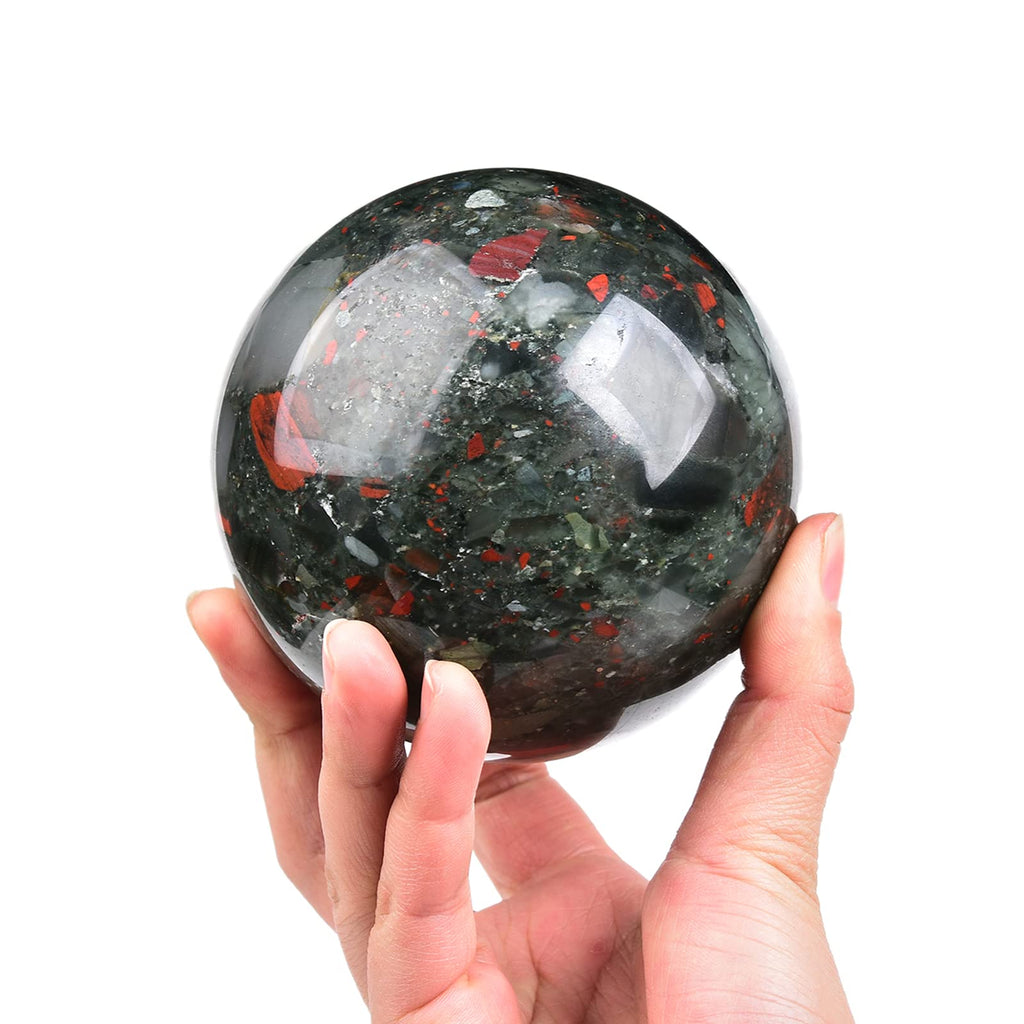 JIC Gem Large Crystal Ball with Stand Pietersite Crystal Ball Gemstone Decorative Ball for Home Decoration Altar Reiki Feng Shui Crystal Gift 80-90mm
