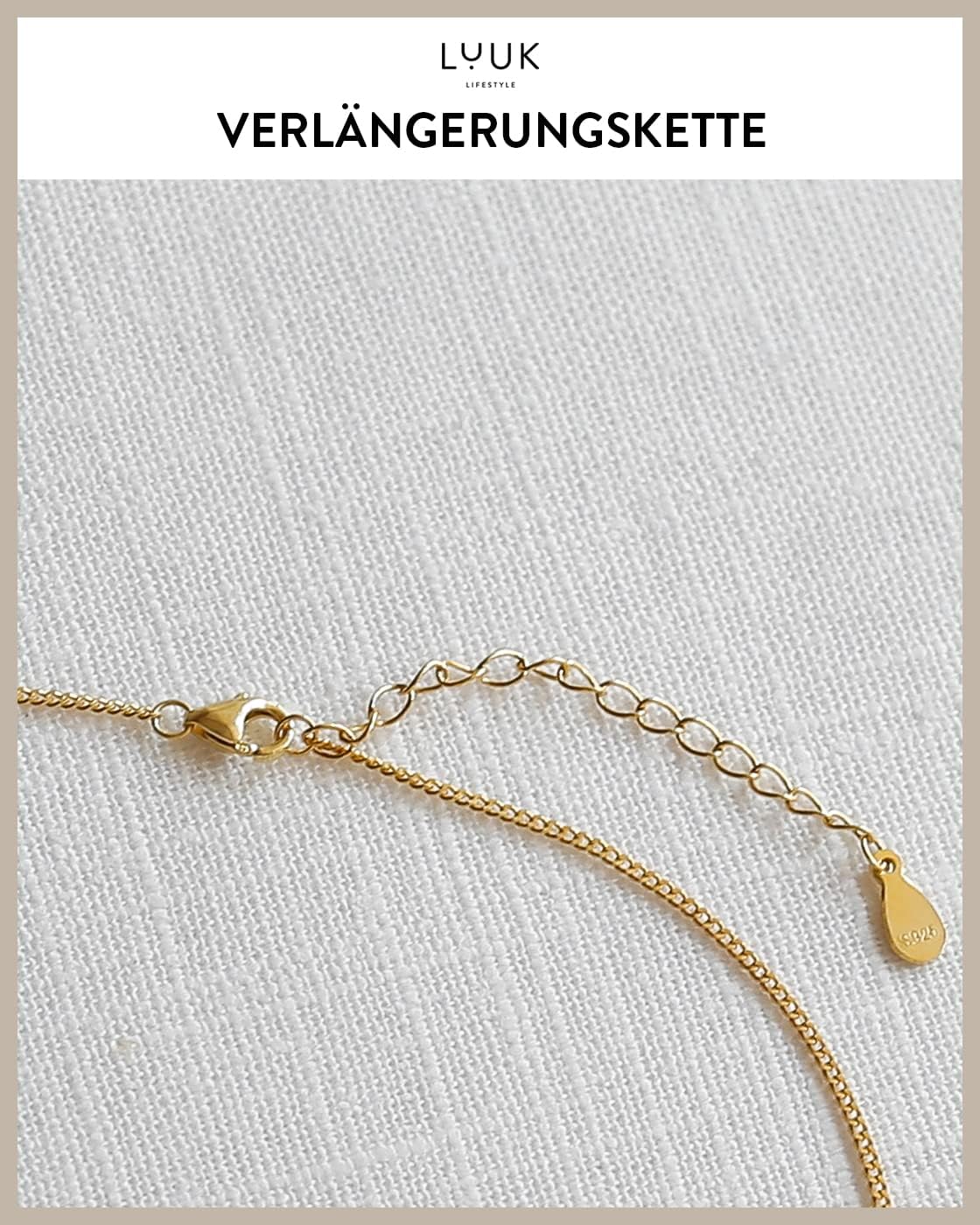 LUUK LIFESTYLE Filigrane Halsketten mit Anhänger und Karte mit HAPPINESS Spruch, zeitloses Design und moderne Motive, in Silber, Gold und Rosegold