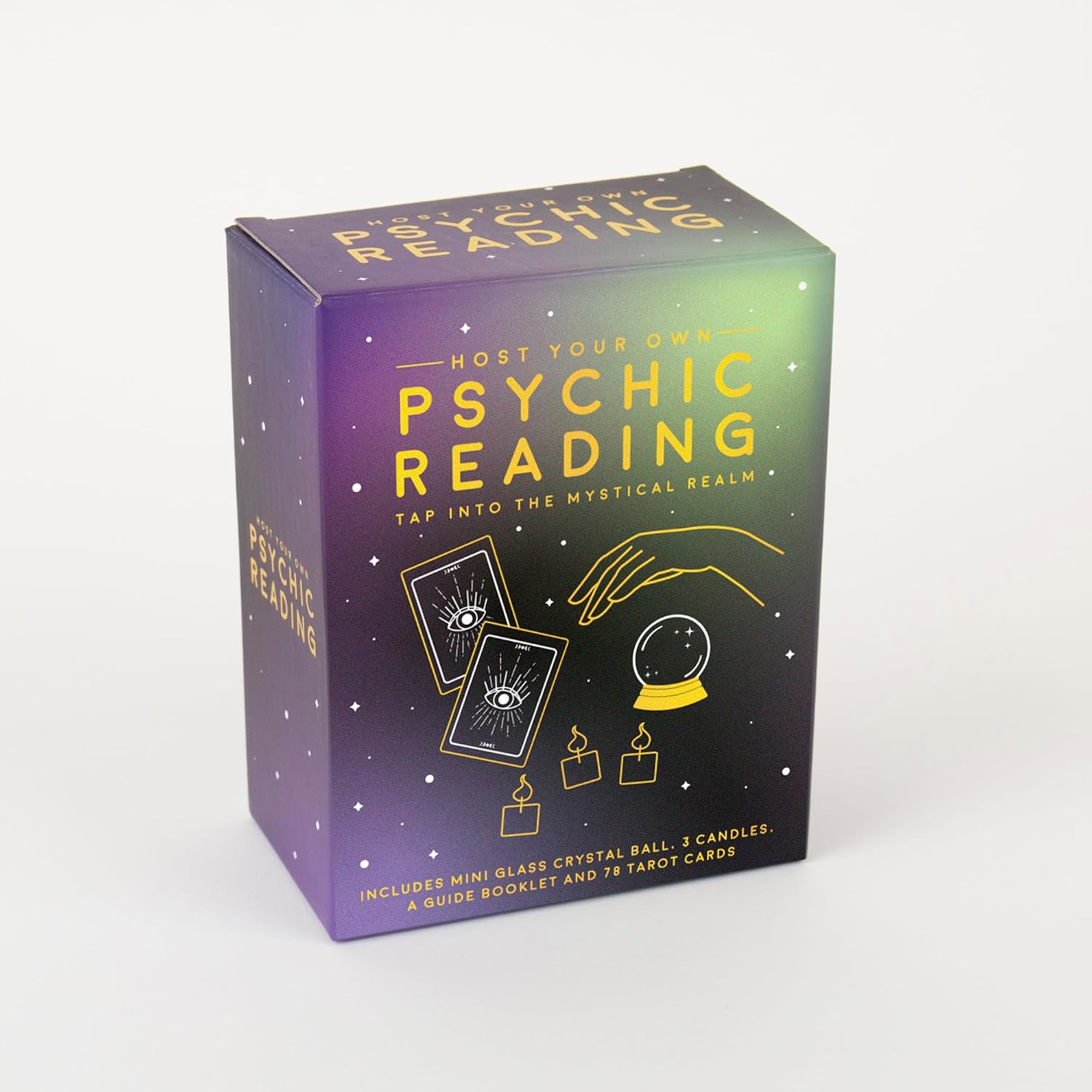 Gift Republic Psychic Reading Kit Host Your Own Divination Crystal Ball Tarot Cards Gift Set, Purple