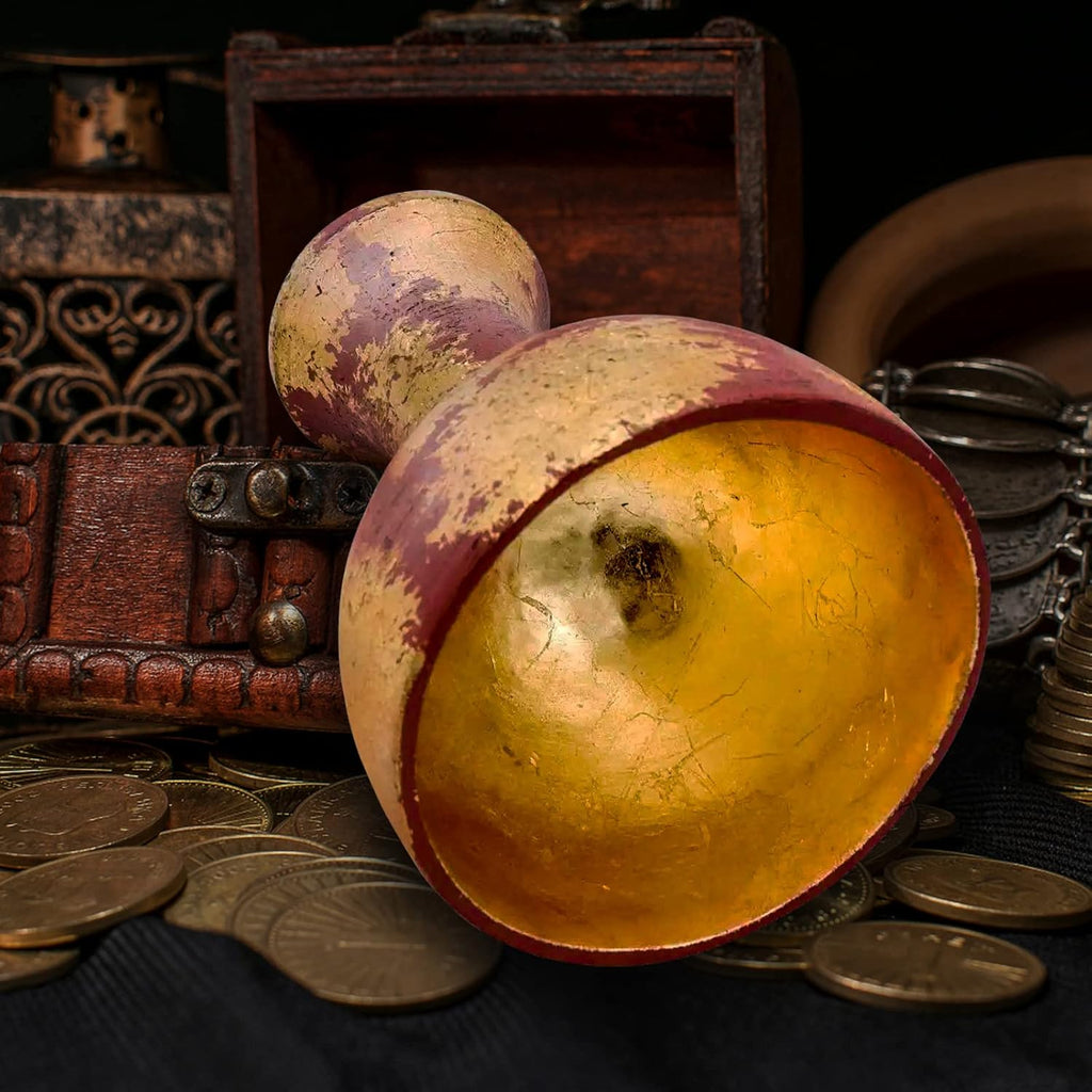 Indiana Jones Figurine Holy Grail Statue Hero Holy Grail Cup Gold Resin Memorabilia Replica Sculpture Halloween Home Decoration