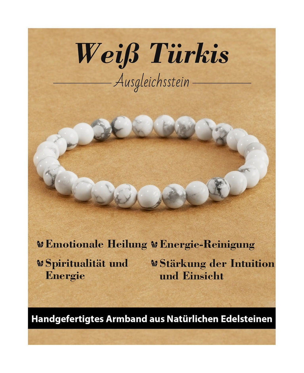 6 mm Healing Stone Bracelet for Men and Women, Real Natural Stone Beads, Lucky Bracelet, Friendship Bracelet, Individual Gift for Good Friends and Sisters
