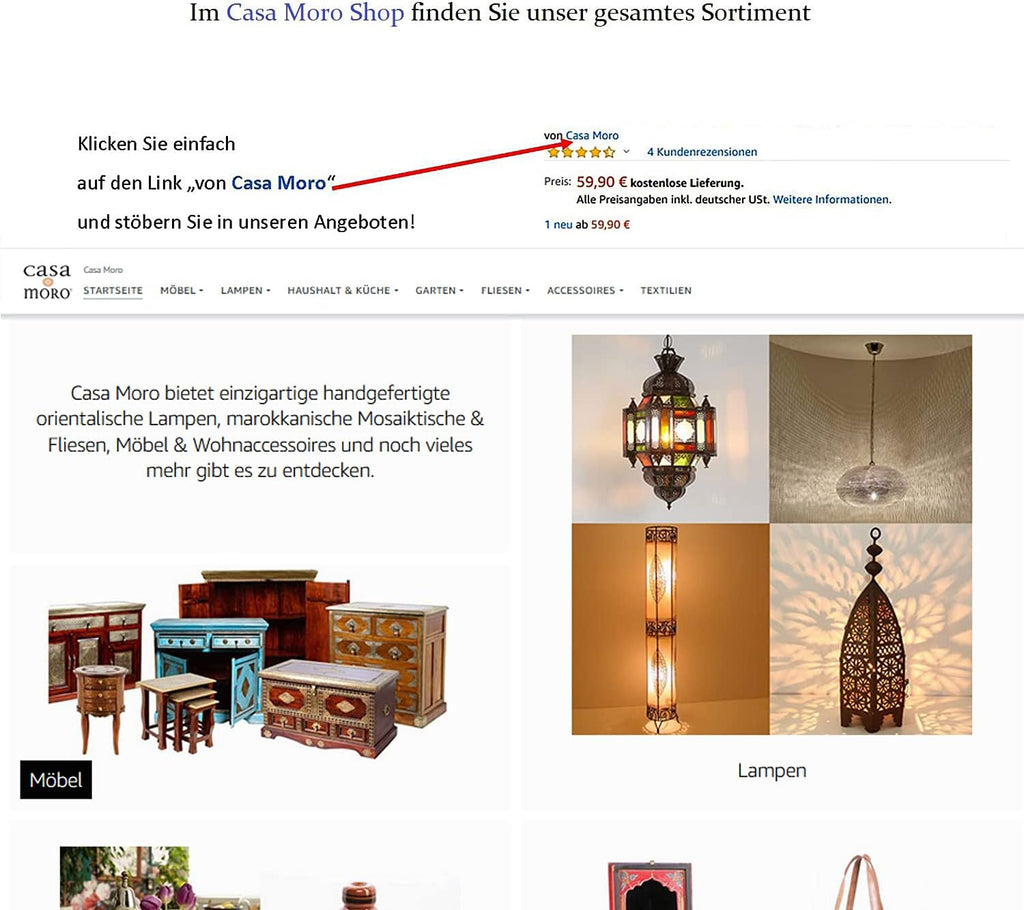 Casa Moro Oriental Stool Side Table Aroon L Made of Wood with Fine Brass Inlaid 30 x 30 x 15 cm (W x D x H) Crafts from the Orient Bajot Table Gold Brown MA25-70