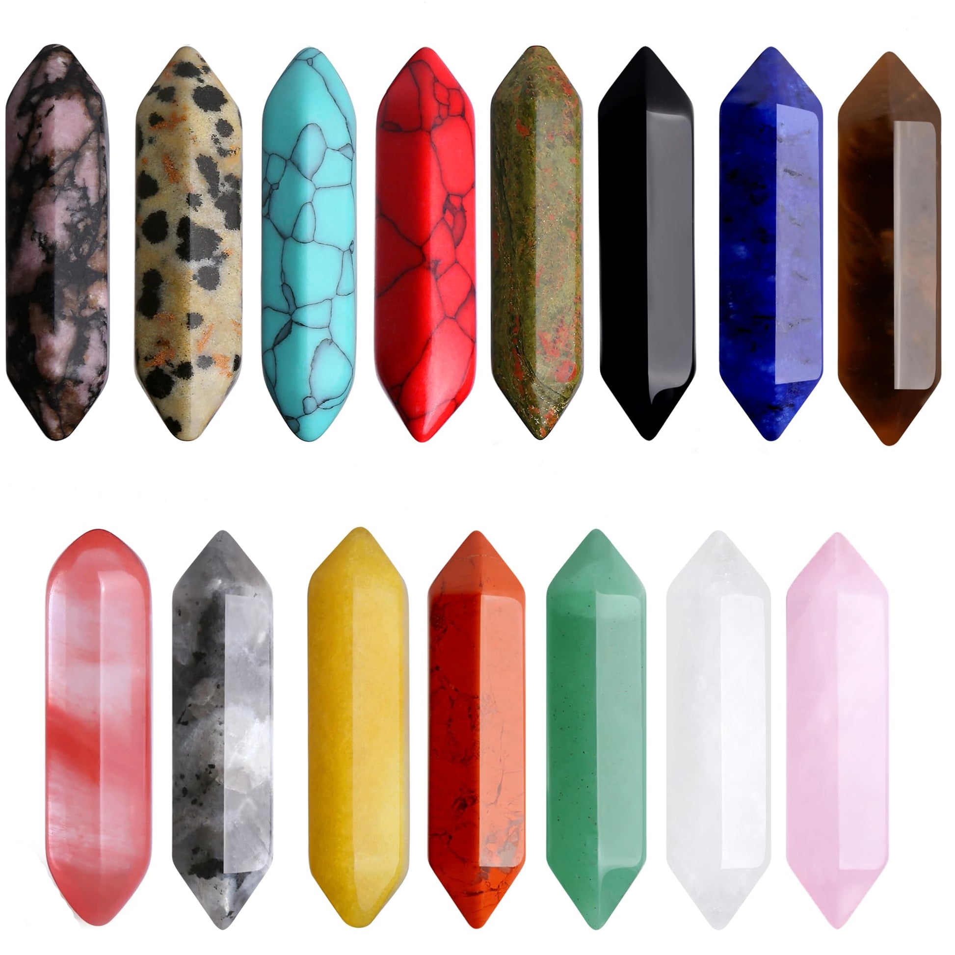 10pcs Gelber Aventurin Heilkristalle Stein Stab Edelsteine Sets Sechseckige Kristall Säule Bulk Hexagonal Punkt Turm Reiki Meditation Spirituelle Chakra Schutz Energieausgleich