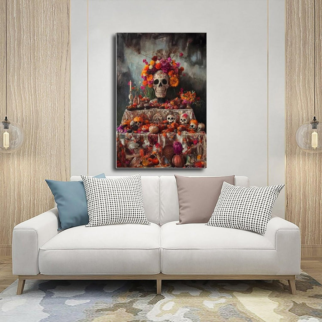 Leinwandposter Altar De Muerto, Schlafzimmer, Dekoration, Landschaft, Büro, Raumdekoration, Geschenk, 20 x 30 cm