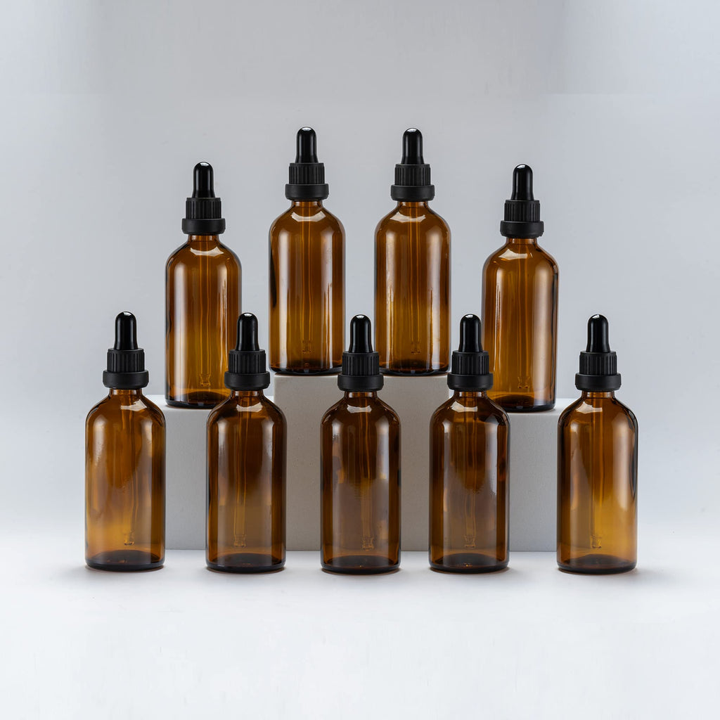 YIZHAO Pipettenflasche 30ml, Apothekerflasche Braunglas mit [Dropper Pipette Glas], Braunglasflasche für Ätherische Öl, Parfümöle,Aromatherapie,Düfte,Flüssigkeit – 6Pcs