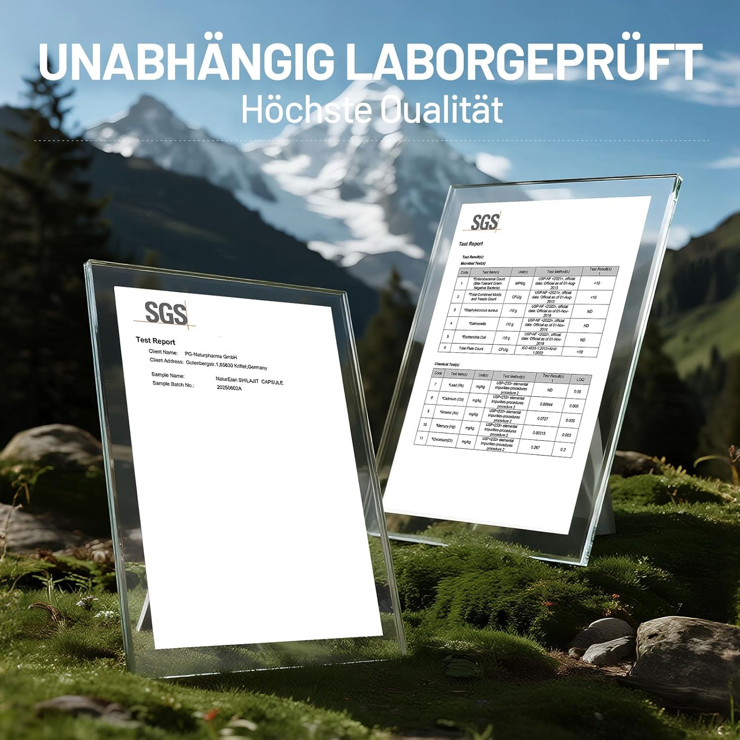 Shilajit kapseln Original Himalaya Mumijo - 1000mg pro Tagesdosis, mit Ashwagandha, vegan & laborgeprüft