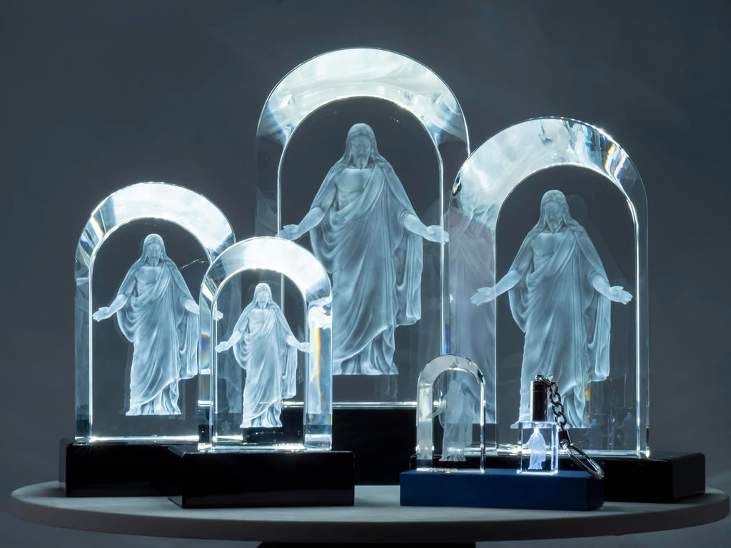 3D Laser Engraved Statue & LED Lighted Base