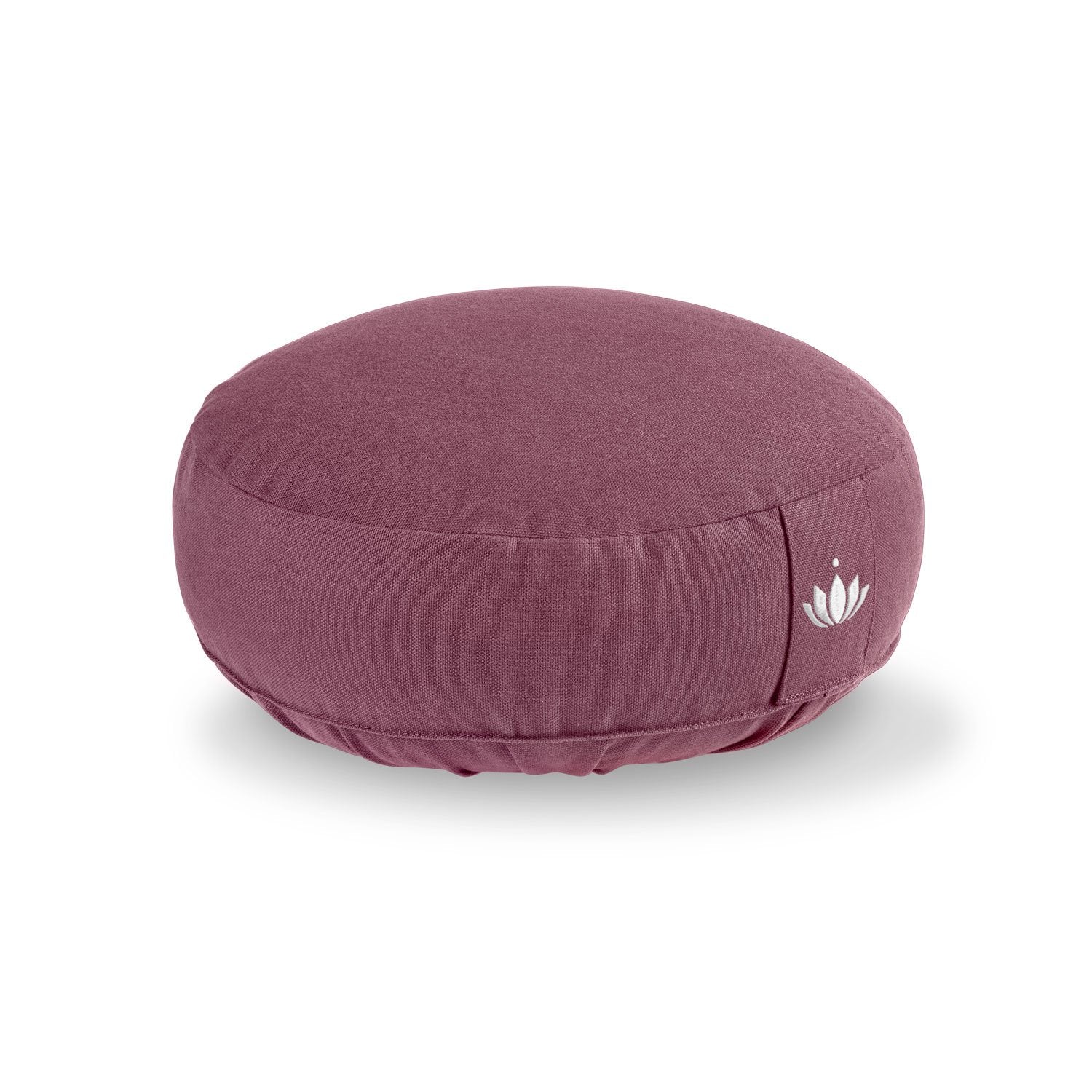 Lotuscrafts® Meditationskissen mit 10 cm Sitzhöhe, extra niedrig, Yoga Kissen mit Dinkelfüllung, Yogakissen Rund, Bodenkissen Rund, Yogakissen Meditationskissen, Bezug waschbar, GOTS Zertifiziert