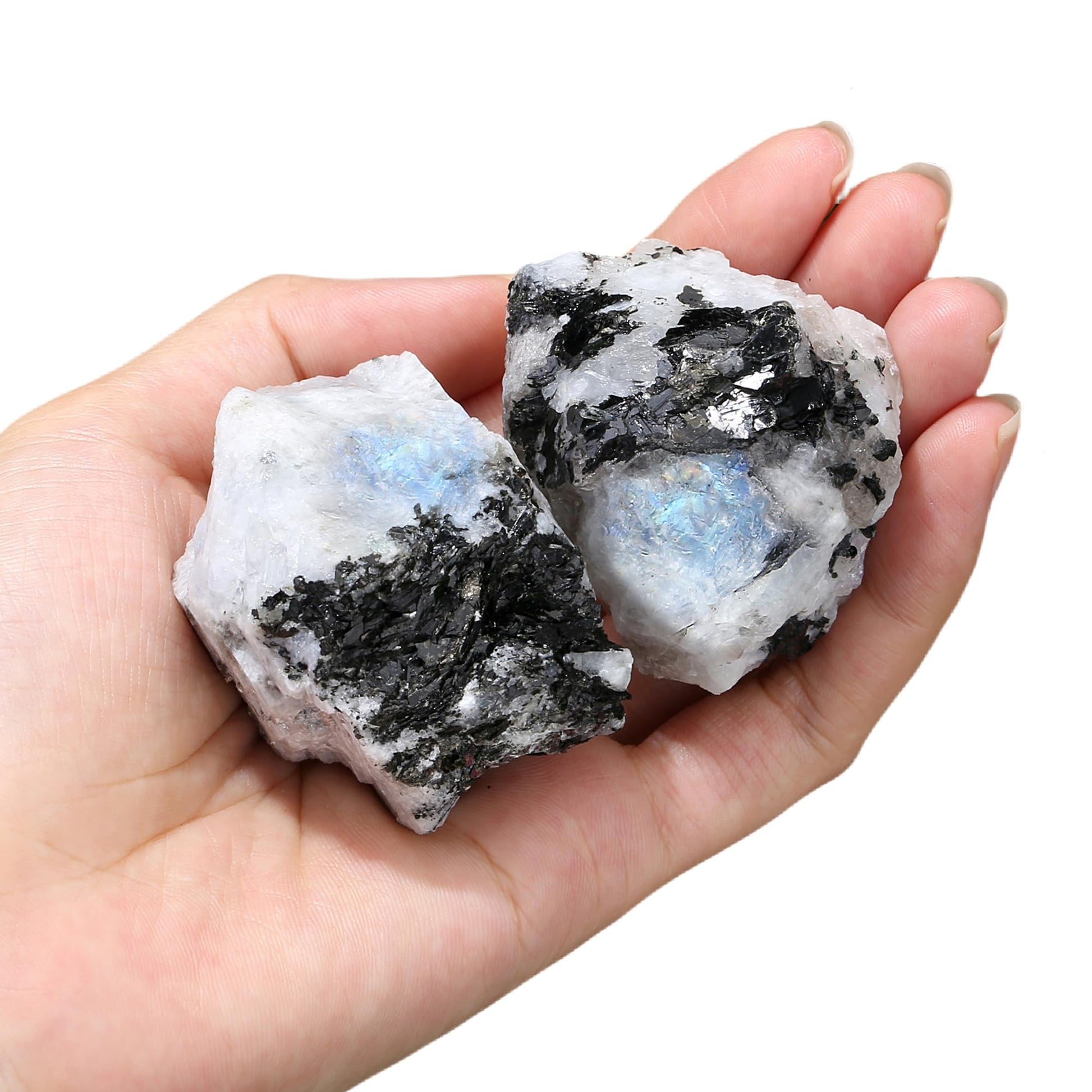 2 Pieces African Bloodstone Large Crystals Rough Stone Set Crystal Spiritual Stones Premium Water Stones Esoteric Gifts 4.5-5.5cm