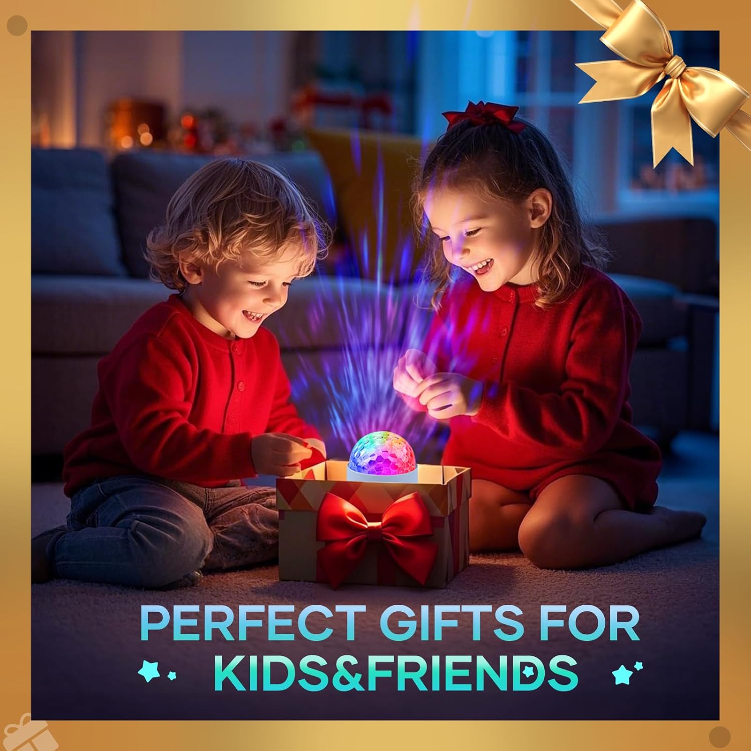 Fokky Sternenhimmel Projektor, LED Sternenhimmel Projektor Kinder, Galaxy Projector für Geschenk Party, Star Projektor Kinder mit 16 Beleuchtung-Effekten, LED Projektor Nachtlicht Kinder Zimmer Deko