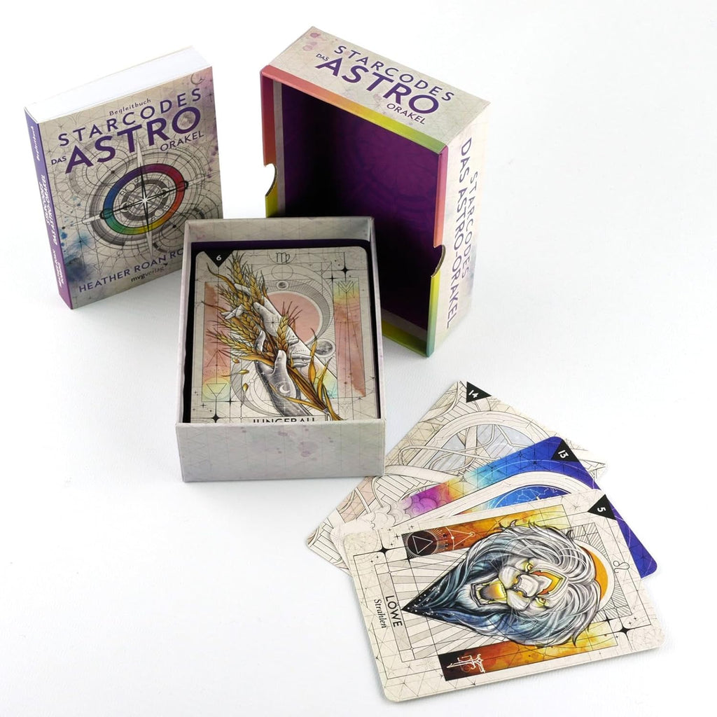 Starcodes: Das Astro-Orakel: 56 Karten mit Begleitbuch | in hochwertiger Schachtel mit kunstvollen Illustrationen