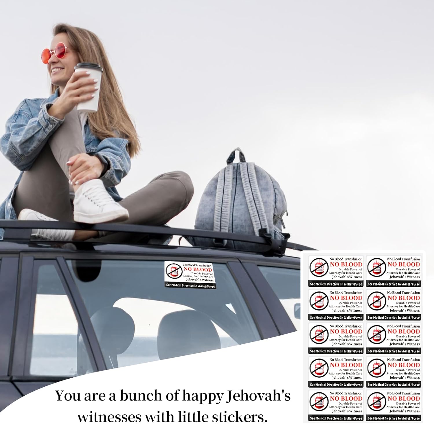 Pack of 50 Jehovah's Witness No Blood Stickers JW No Blood Transfusion Stickers JW Meeting Accessories from Mobile Phone Ministry Supplies Sticker Gifts for JW.org Pioneer Convention Children Women