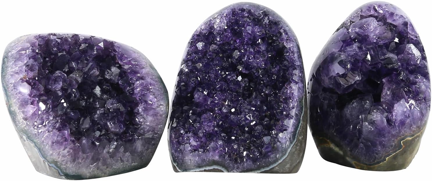 Amethyst Crystal Rock, Real Amethyst Stone, Amathesis Crystal Cluster Geode, Purple Crystals and Healing Stones, Amatista Piedra Natural, Cuarzos Originales De Energia Y Piedras, Columnar (500g)
