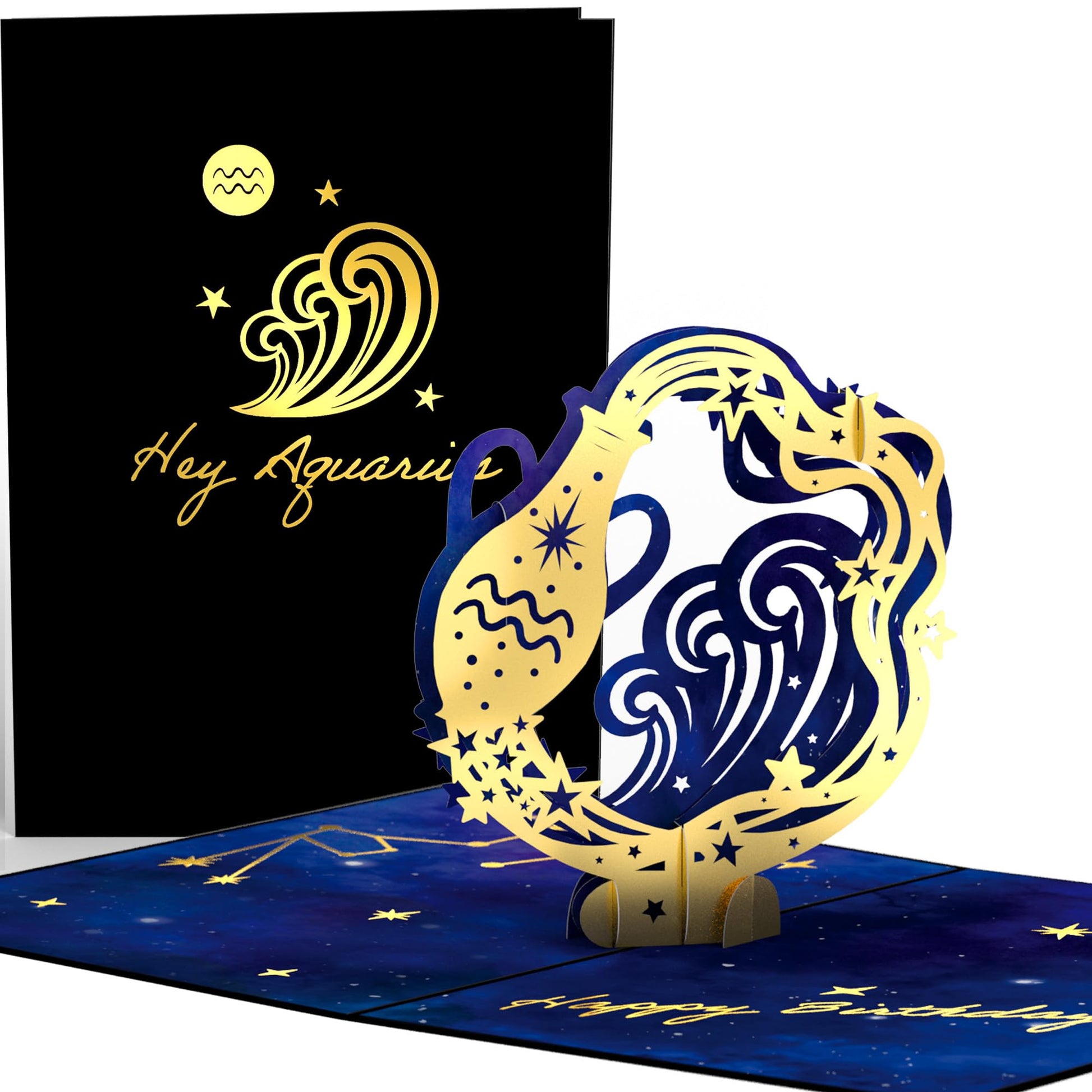 Lovepop® Sternzeichen Widder Geburtstag 3D Pop-Up Karte Geburtstagskarte Zodiac Aries | Hochwertige Gold-Effekte | Fach für Geld & Gutscheine | Premium-Umschlag