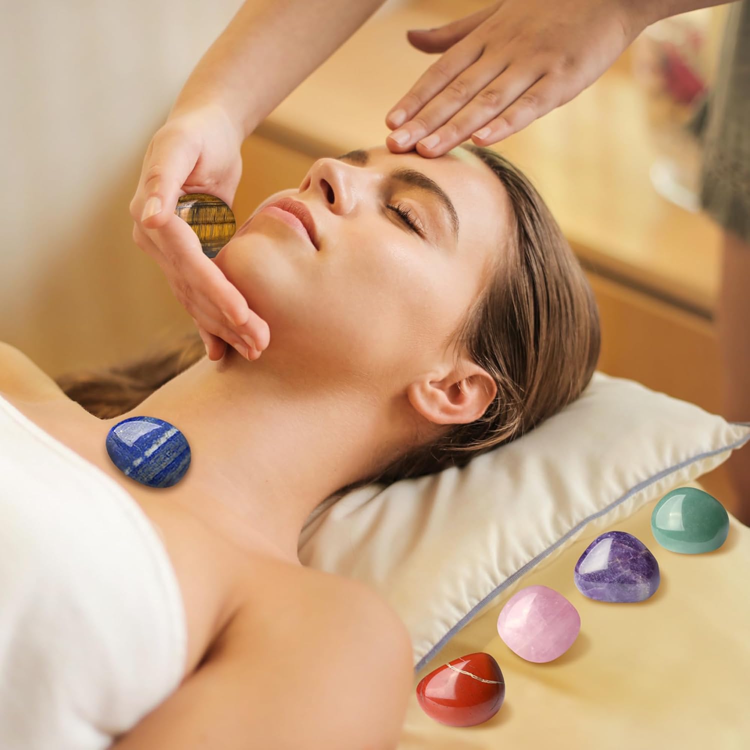 4-5cm Roter Jaspis Heilsteine Kristalle Polieren Groß Edelsteine Steine Rohstein Trommelsteine Kristall Sorgenstein Handschmeichler Stein Meditation Angst Stress Relief 1PC