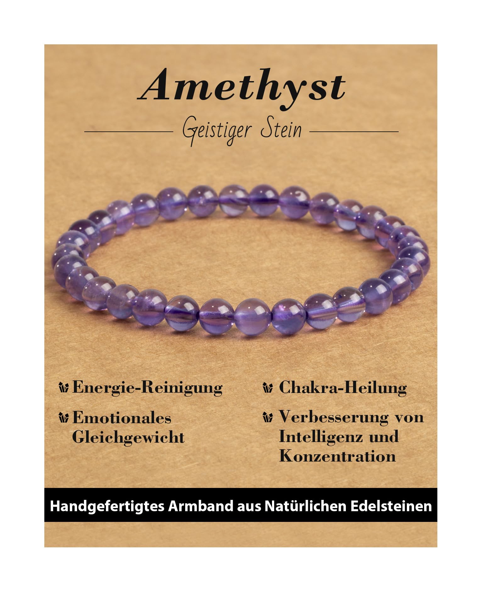 6 mm Healing Stone Bracelet for Men and Women, Real Natural Stone Beads, Lucky Bracelet, Friendship Bracelet, Individual Gift for Good Friends and Sisters