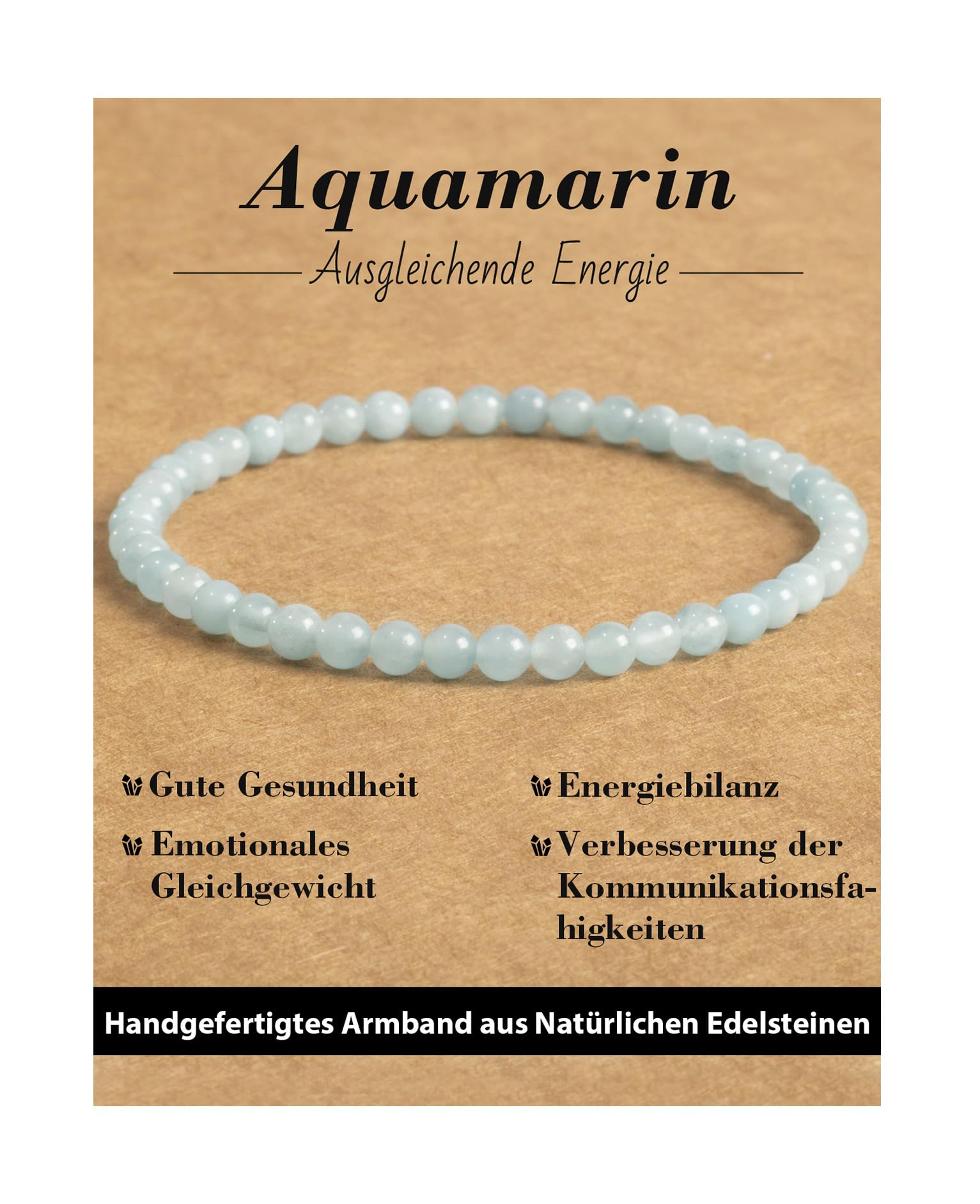 4 mm Stretch Bracelet Made of Real Natural Stone Beads, Healing Stone Bracelet, Yoga Bracelet for Women, Men, Lucky Bracelet, Friendship Bracelet, Replacement Beads Included