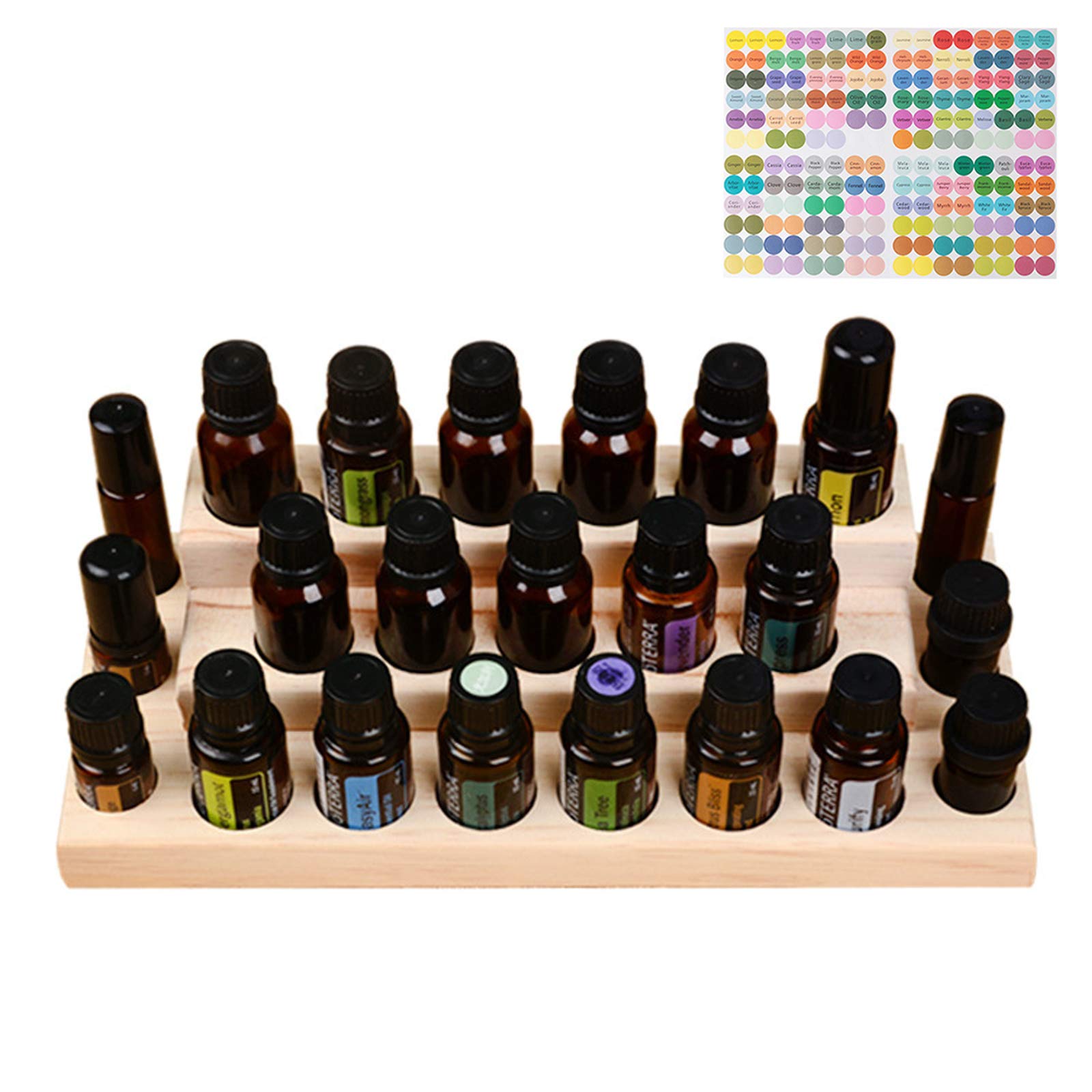 Ätherisches Öl Display Ständer, 6 Löcher Aromatherapie Öle Hölzern Tragen Gestell Halter Organisator Multifunktions Geschenk für Nagellack, Duftöle, Lippenstift, Parfümlagerung