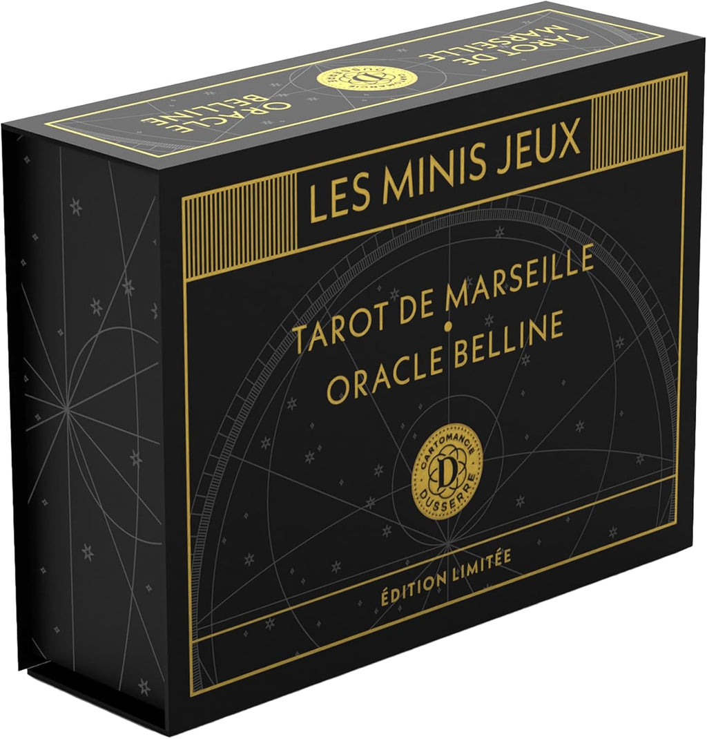 Dusserre - Minis Tarot Games Marseiller & Oracle Belline | Collectible Box Cartomancie | Limited Edition | Oracle and Tarot Fortune Telling | Hard Case