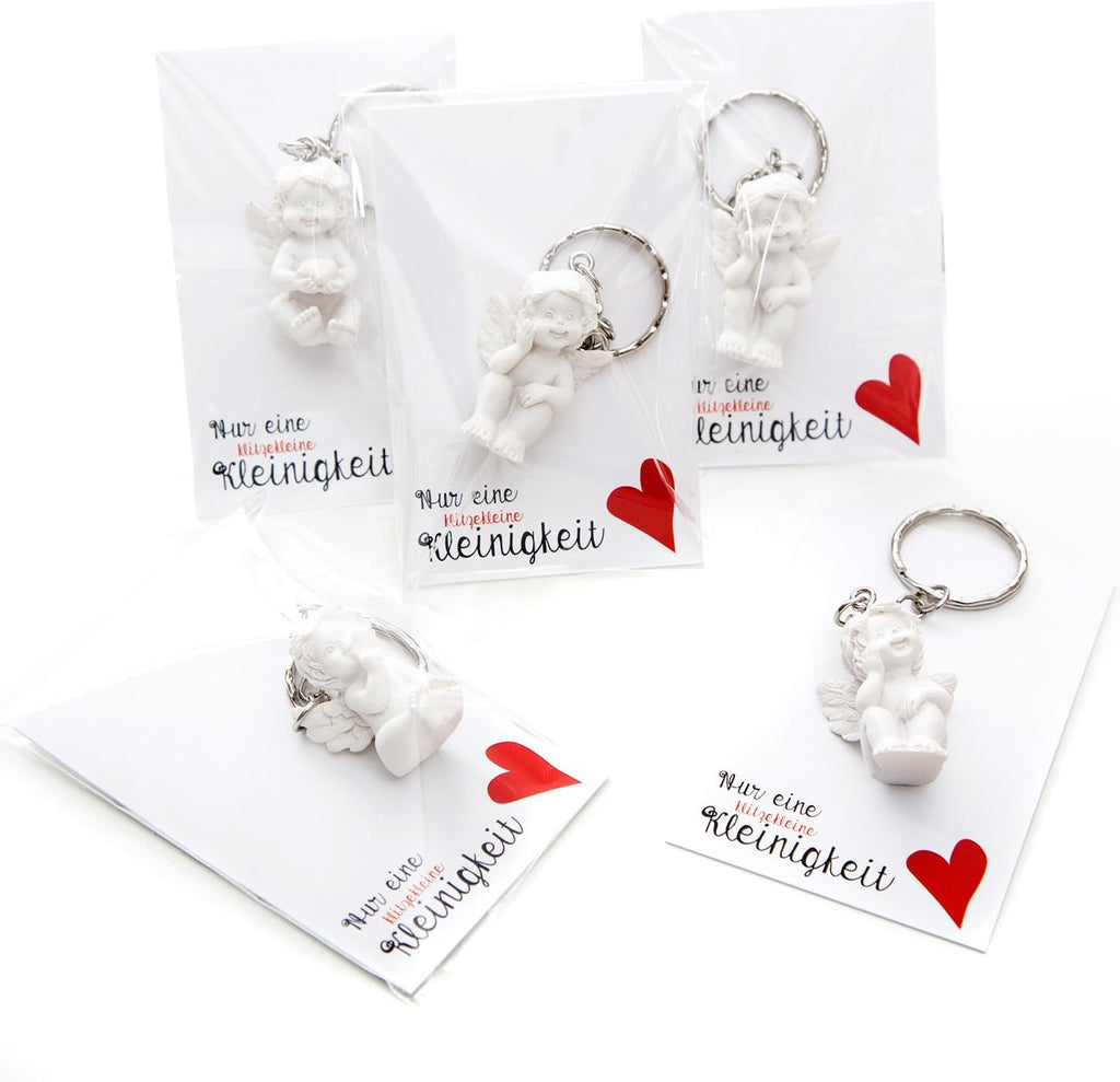 Logbuch-Verlag 10 kleine weiße Engel Geschenke Gäste für Taufe & Kommunion Schutzengel Gastgeschenk mit mini-Karte