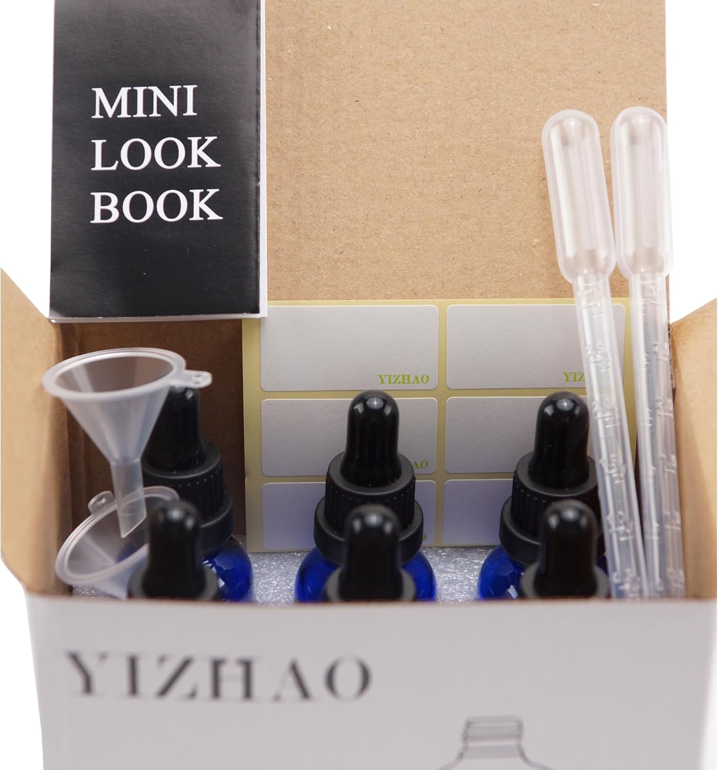 YIZHAO Pipettenflasche 30ml, Apothekerflasche Braunglas mit [Dropper Pipette Glas], Braunglasflasche für Ätherische Öl, Parfümöle,Aromatherapie,Düfte,Flüssigkeit – 6Pcs