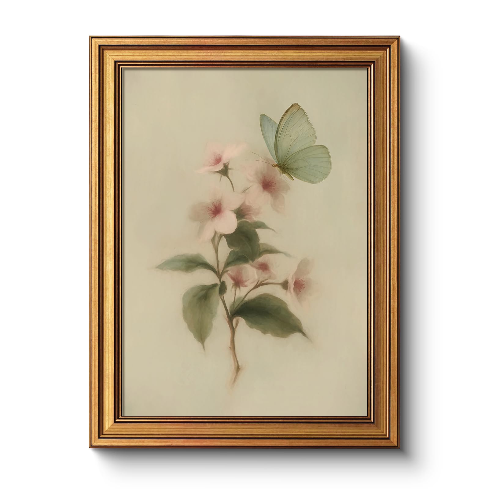 Vintage Sacred Heart of Jesus Christ Canvas Gold Framed Wall Art, 12x16 Inch Religious Oil Painting Artwork, Christian Art Print for Home Living Room Spiritual Spaces Decor