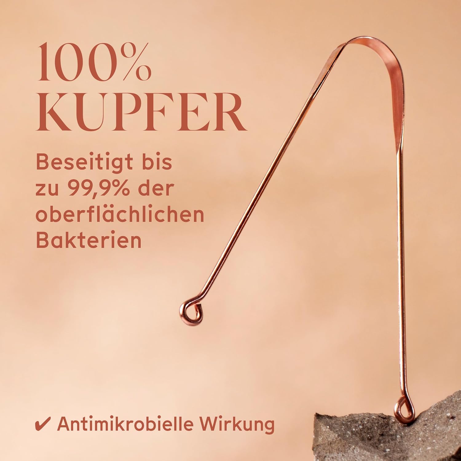 Arista Zungenreiniger aus Kupfer, Zungenschaber Kupfer, Mundgeruch Bekämpfen, Ayurvedischer Zungenschaber, Zungenreiniger Kupfer, Antimikrobielle Wirkung, Zungenkratzer, Zungenreiniger Ayurveda