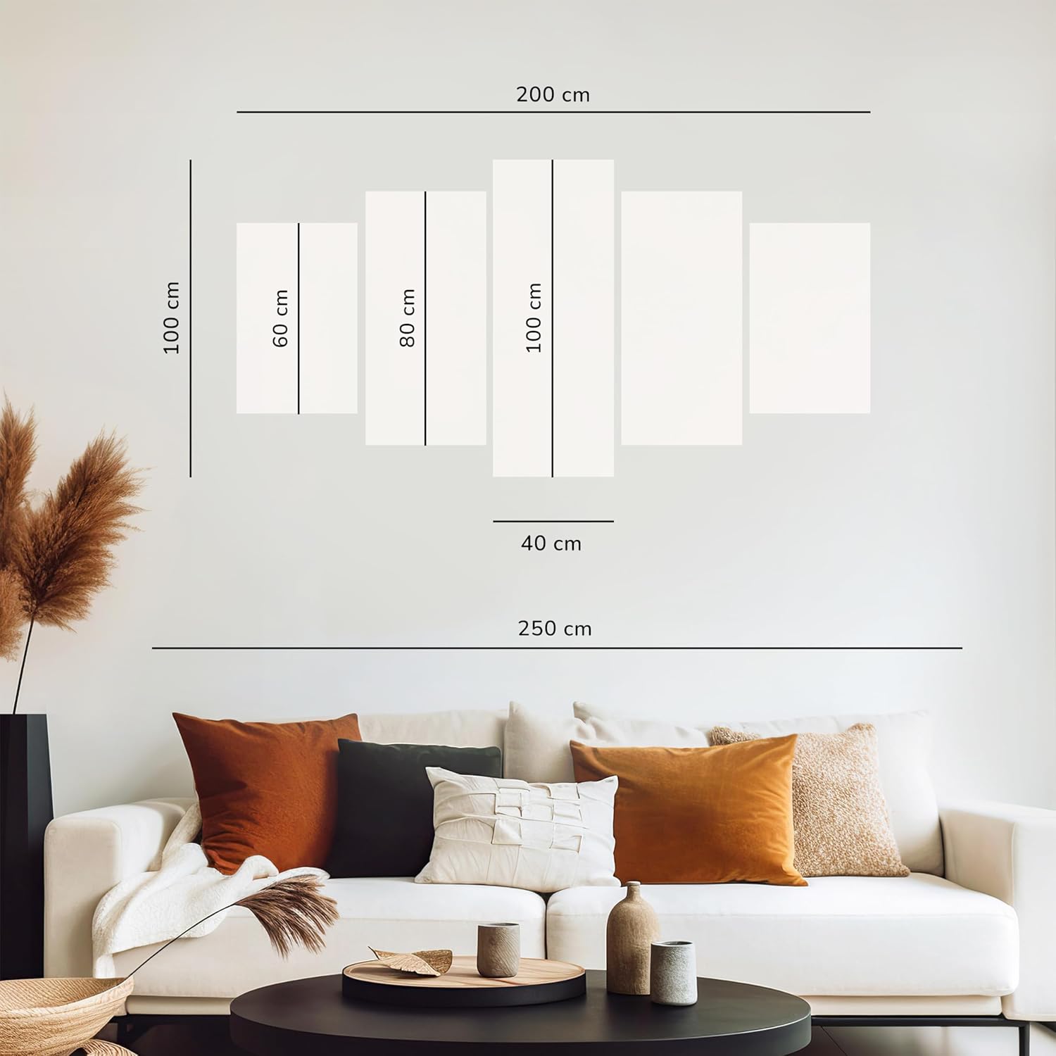 decomonkey Bilder Buddha 200x100 cm 5 Teilig Wandbild Groß Leinwandbild XXL Deko Wohnzimmer Schlafzimmer Wanddeko Pictures For Wall Poster Wall Painting Zen Orient