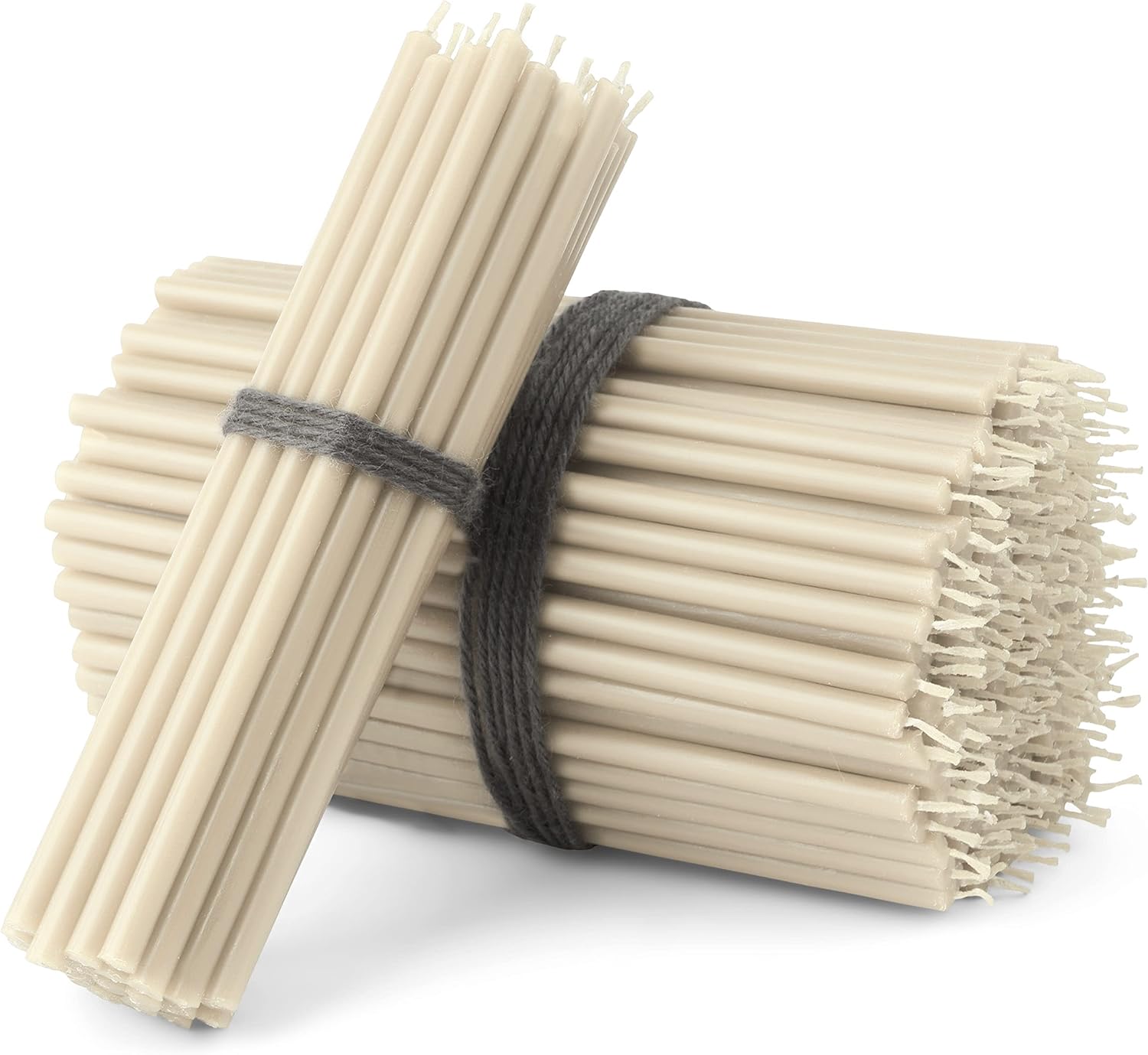 NKlaus - 250 x Altar Candles White 16 cm High Soot Free Drip Free Thin Premium Paraffin Wax Taper Candles Long Burning Time Pack of 250