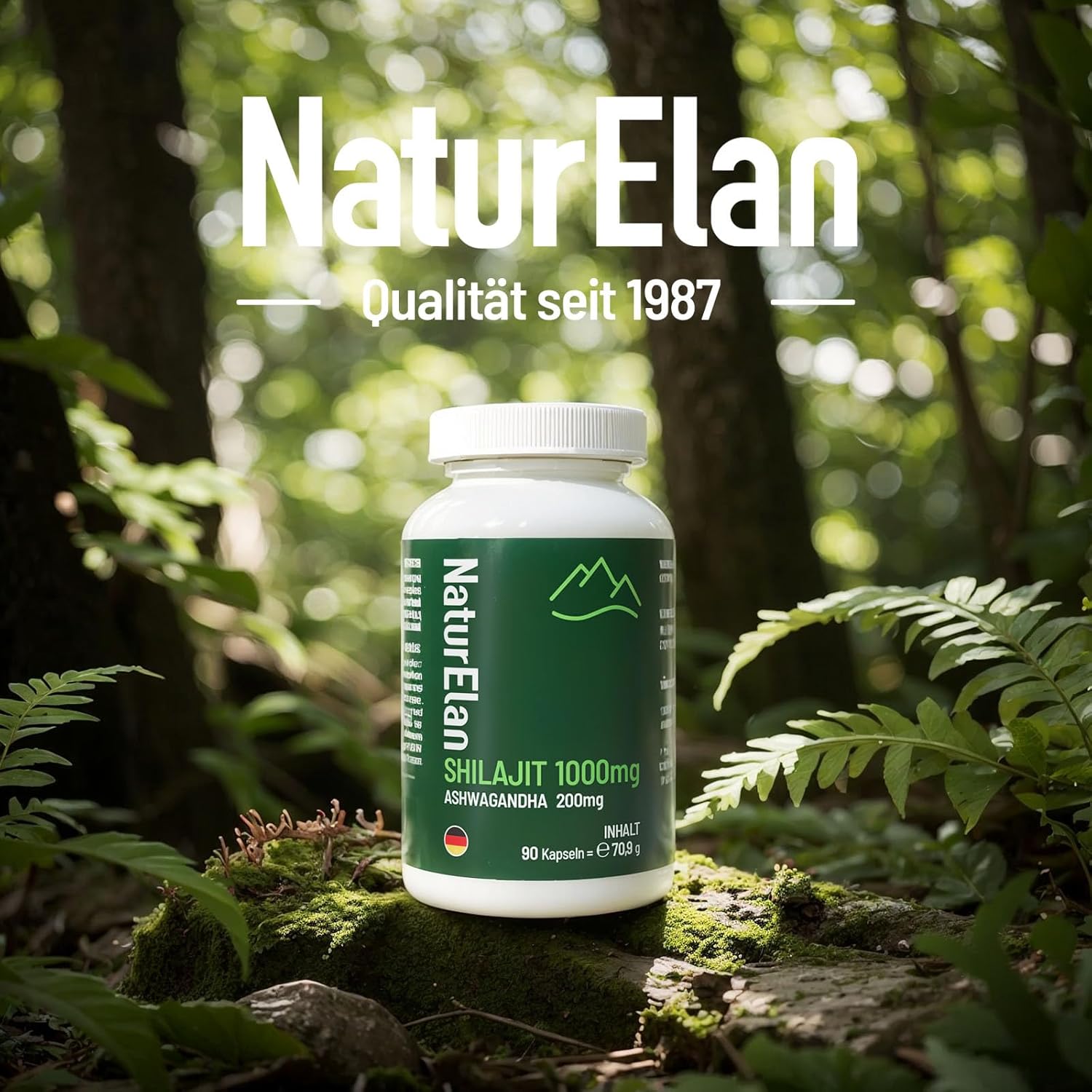 Shilajit kapseln Original Himalaya Mumijo - 1000mg pro Tagesdosis, mit Ashwagandha, vegan & laborgeprüft